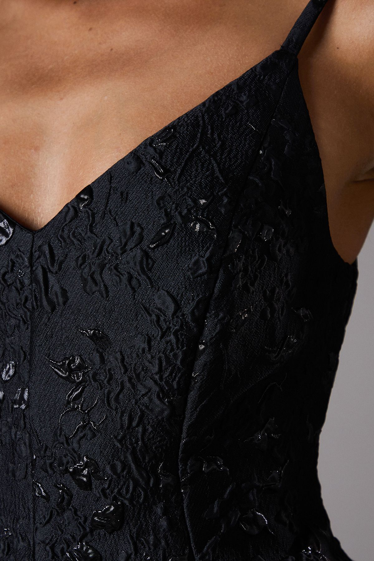 Coast Jacquard Cami Midi Dress Black image 5