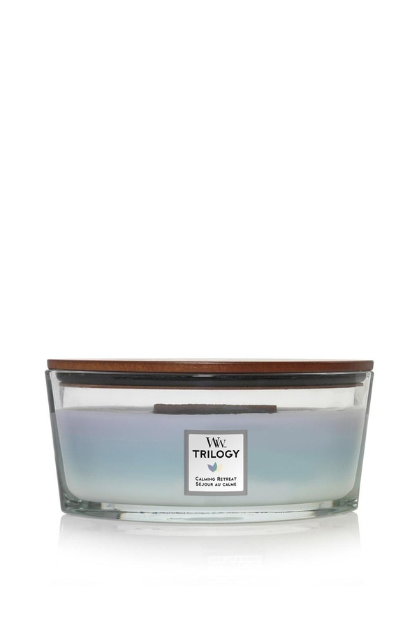 Woodwick Trilogy Calming Retreat Ellipse Candle Multi