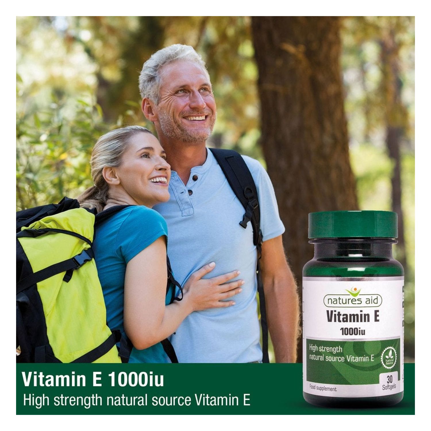 Natures Aid Natures Aid Vitamin E 1000iu Natural Form 30 Softgel Capsules image 2