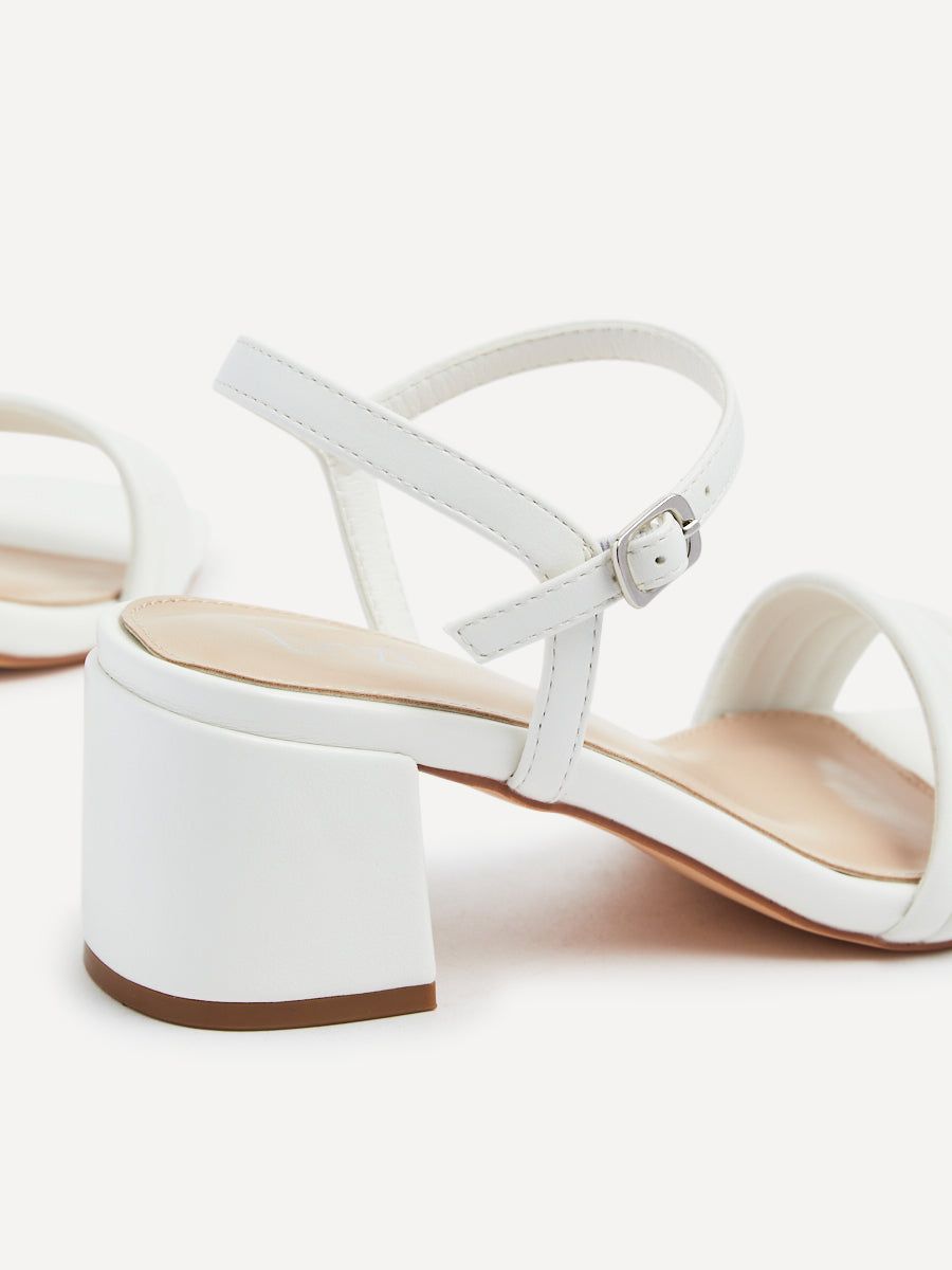 Linzi Toronto White Faux Leather Block Heeled Sandal image 5