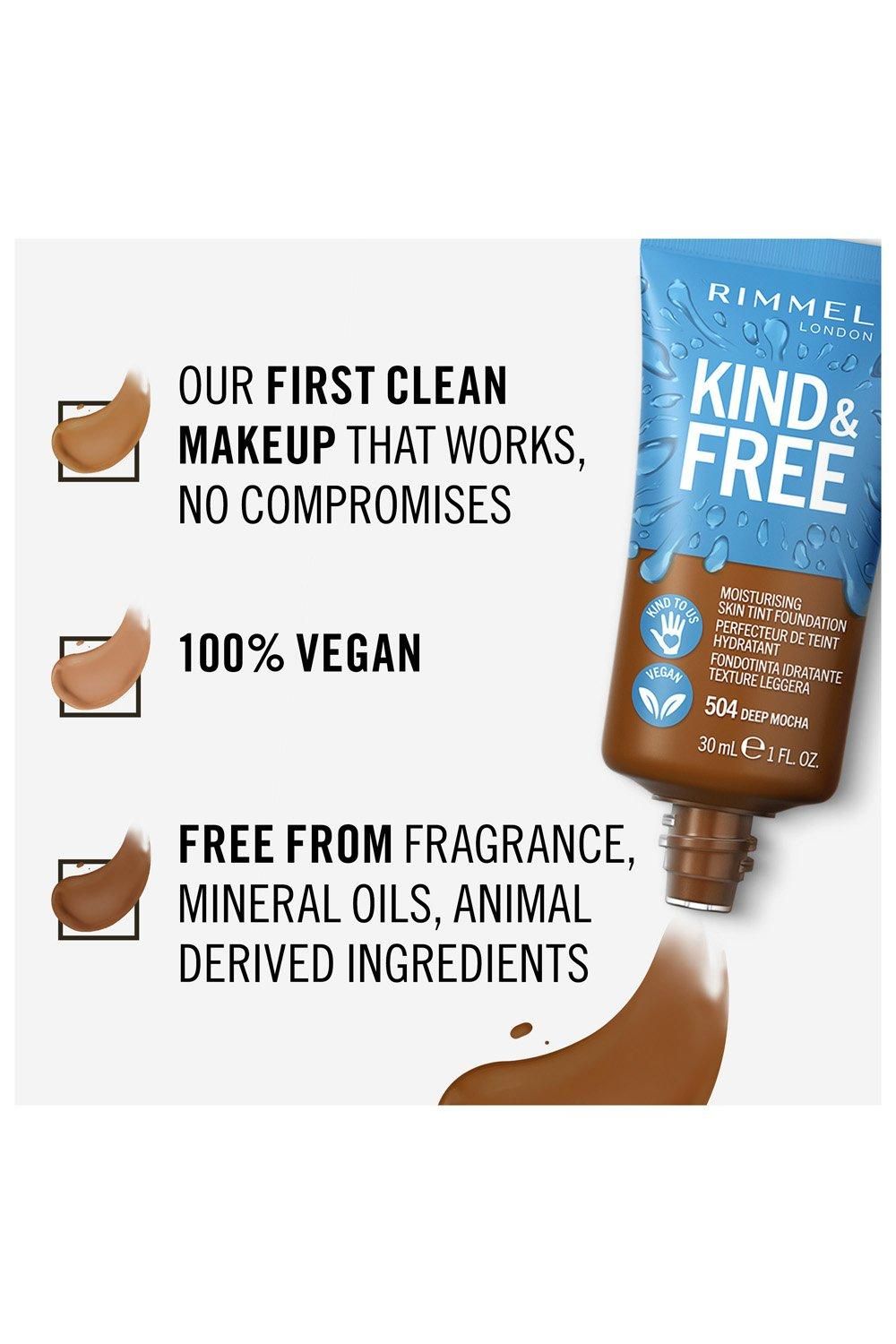 Rimmel London Kind & Free Moisturizing Skin Tint Foundation 504 Deep Mocha image 5