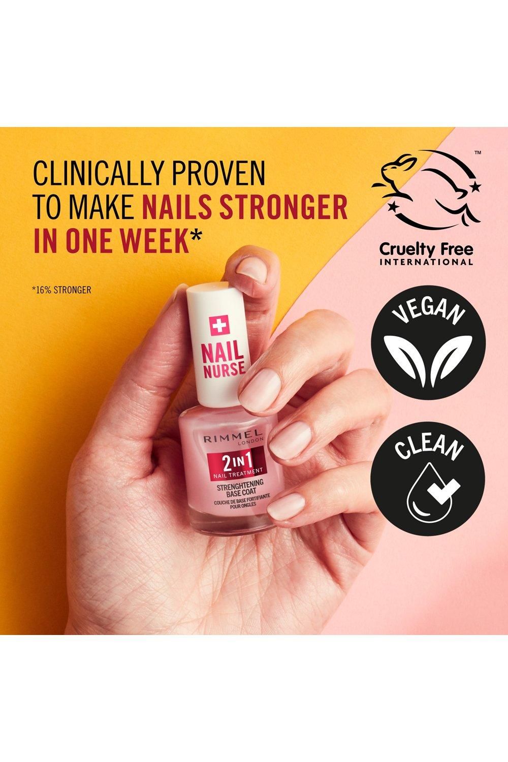 Rimmel London Nail Nurse 2 in 1 Base Coat & Strengthener Multi image 5