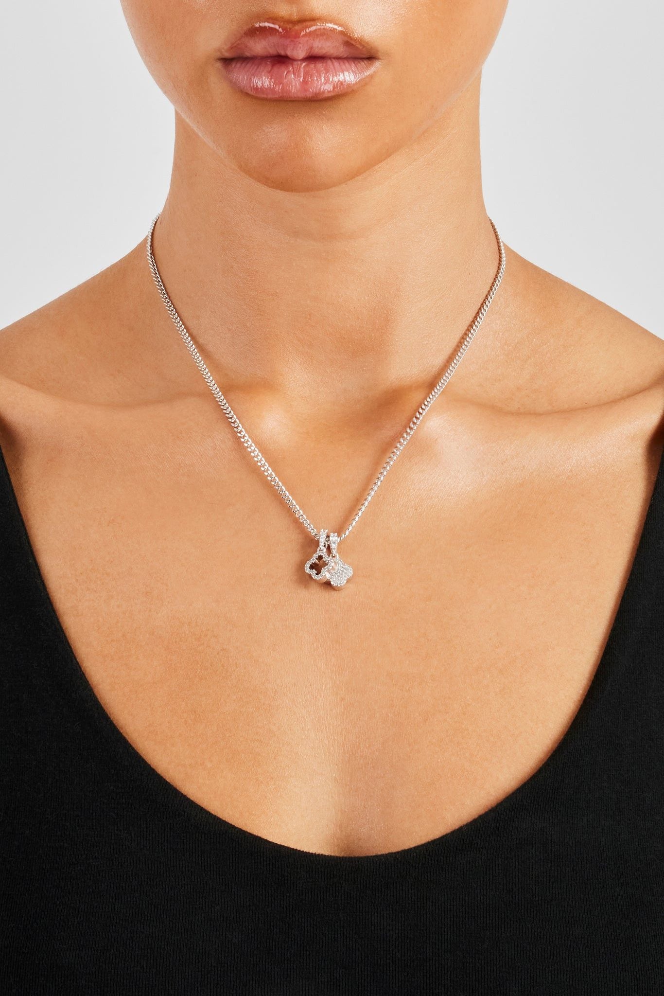 Cernucci Iced Double Motif Cuban Necklace - 10mm image 1