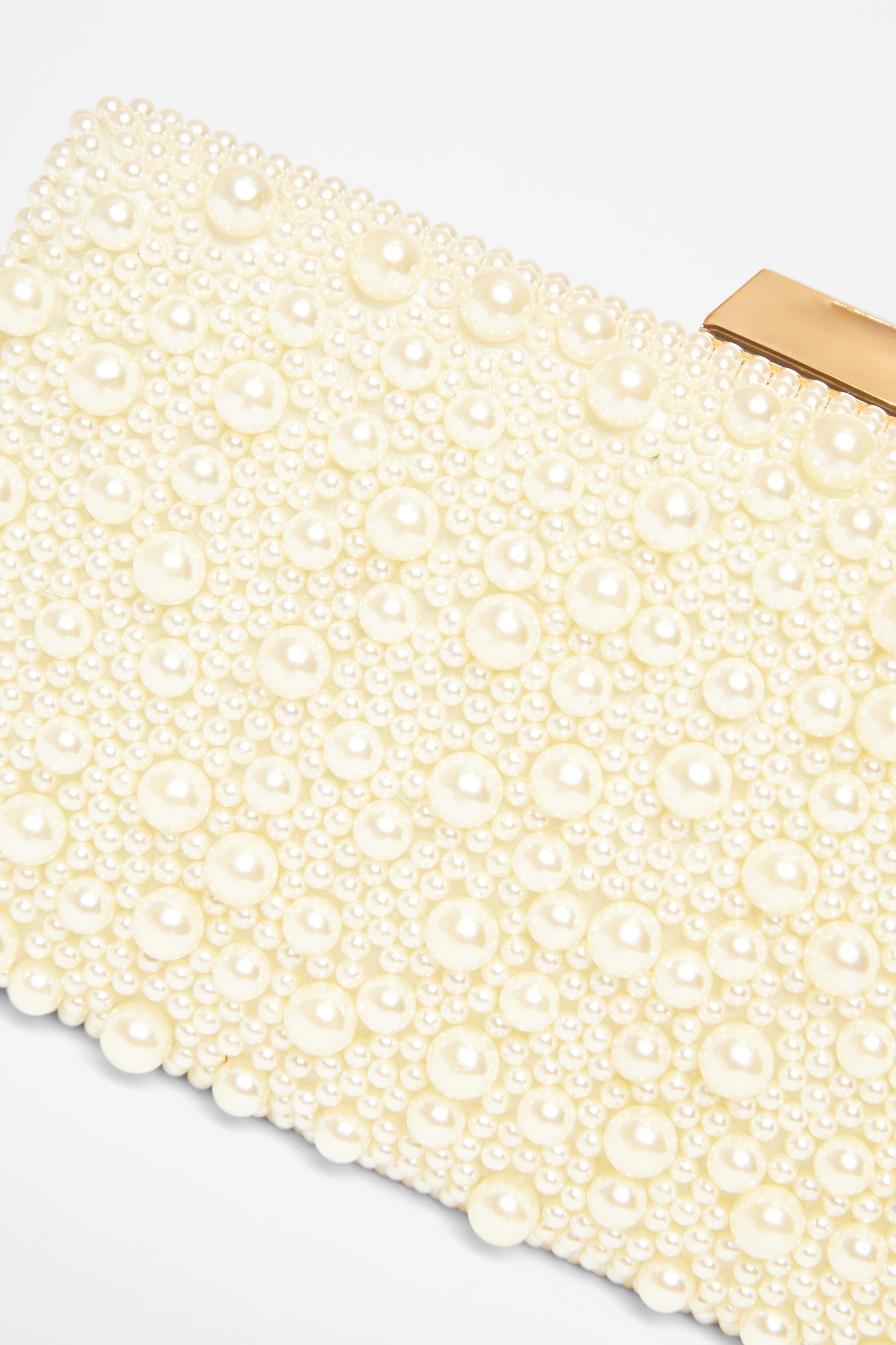 Quiz White Pearl Box Bag image 5