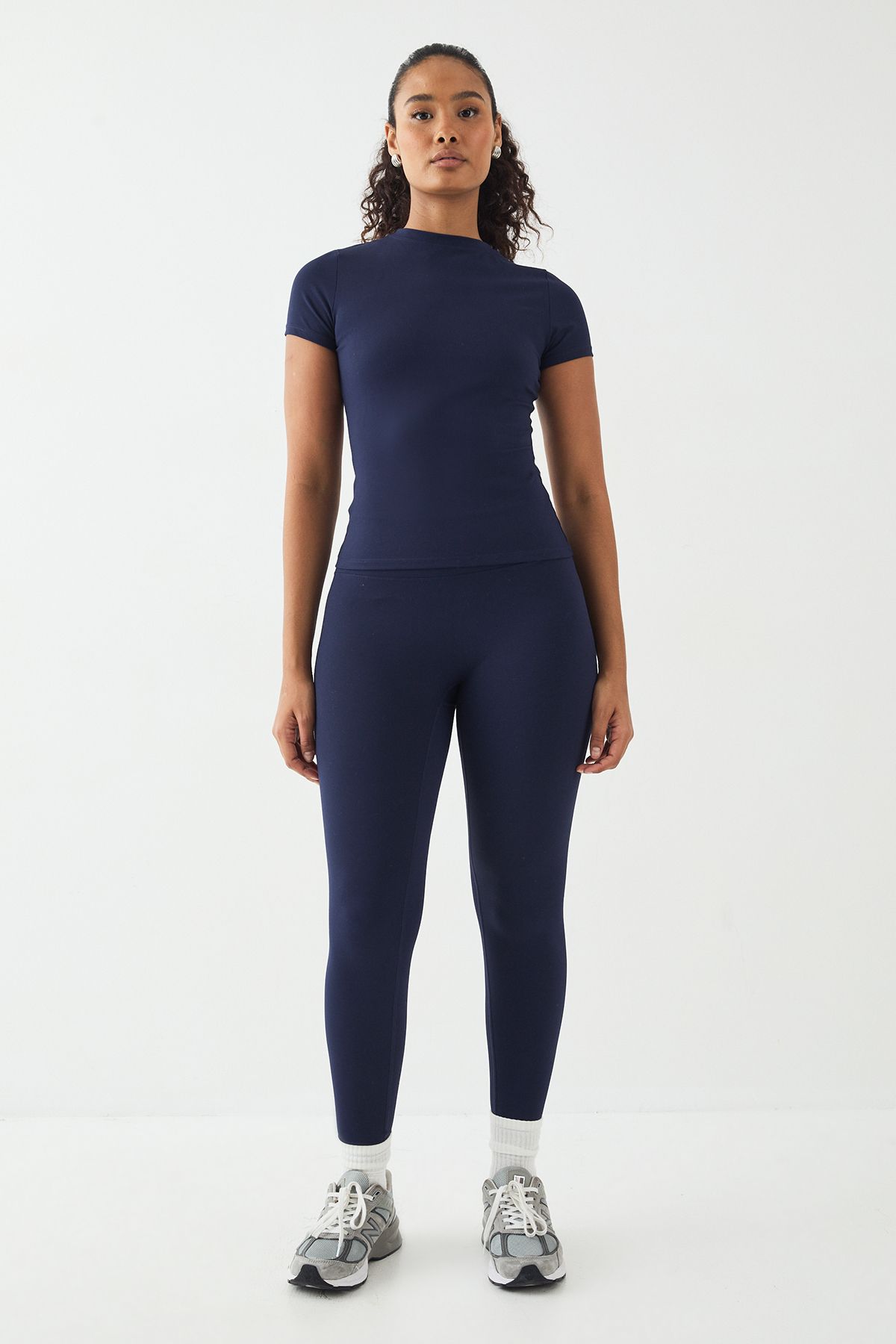 DSGN Studio DSGN Studio Ultra Sculpt Short Sleeve Top Navy image 5