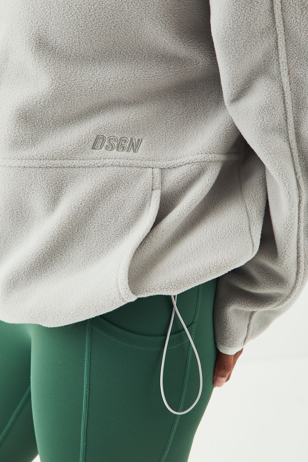 DSGN Studio DSGN Studio Sport Polar Fleece Contrast Binding Jacket Ice Grey image 4