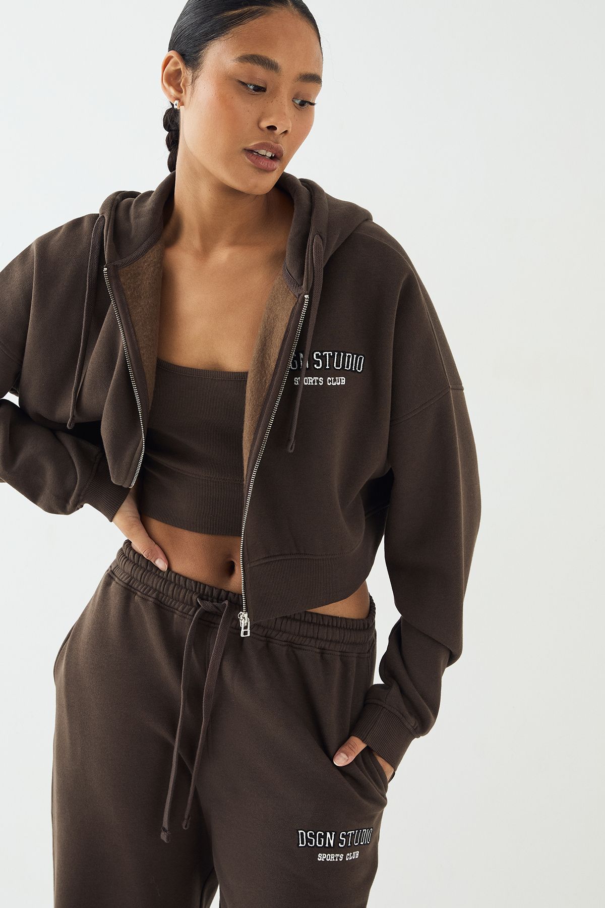 DSGN Studio DSGN Studio Applique 3 Piece Tracksuit Espresso image 4
