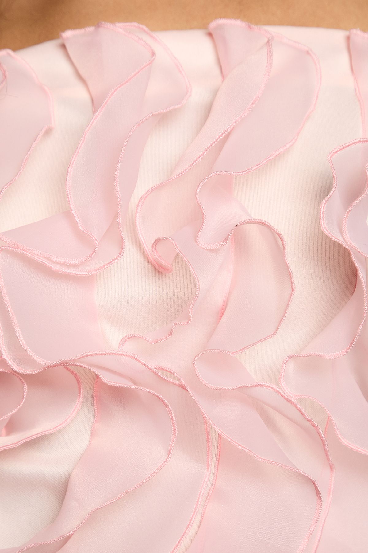 Coast Strapless Frill Cami Blush image 5