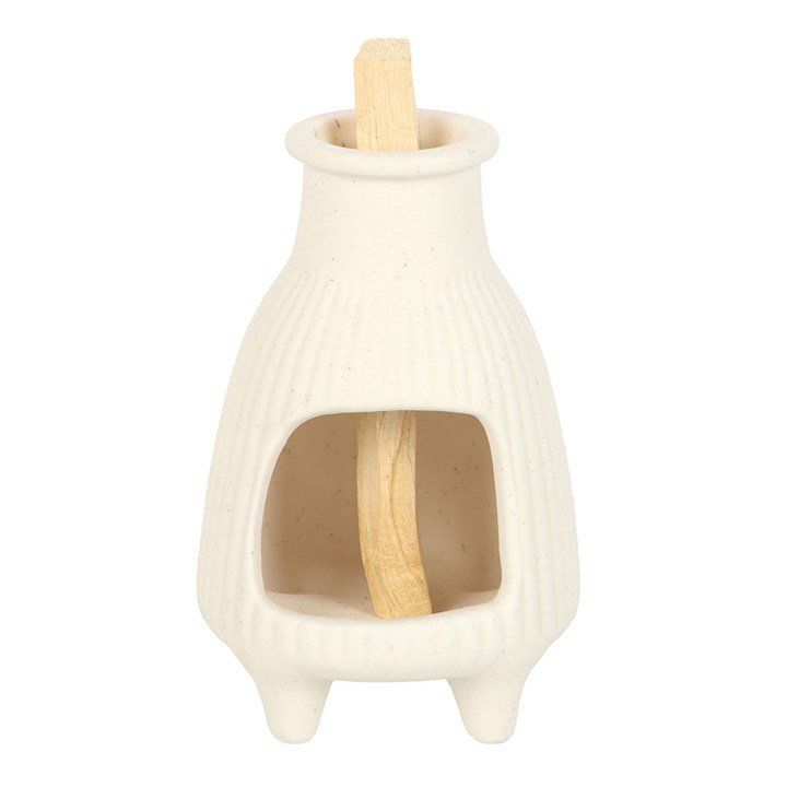 KDMD Cream Ribbed Palo Santo Burner image 3