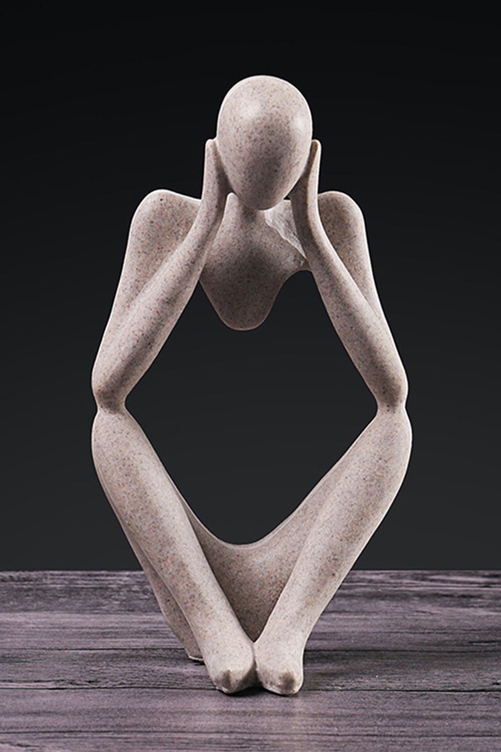 Living and Home Art Abstract Meditator Statue Tabletop Woman Figurine image 5