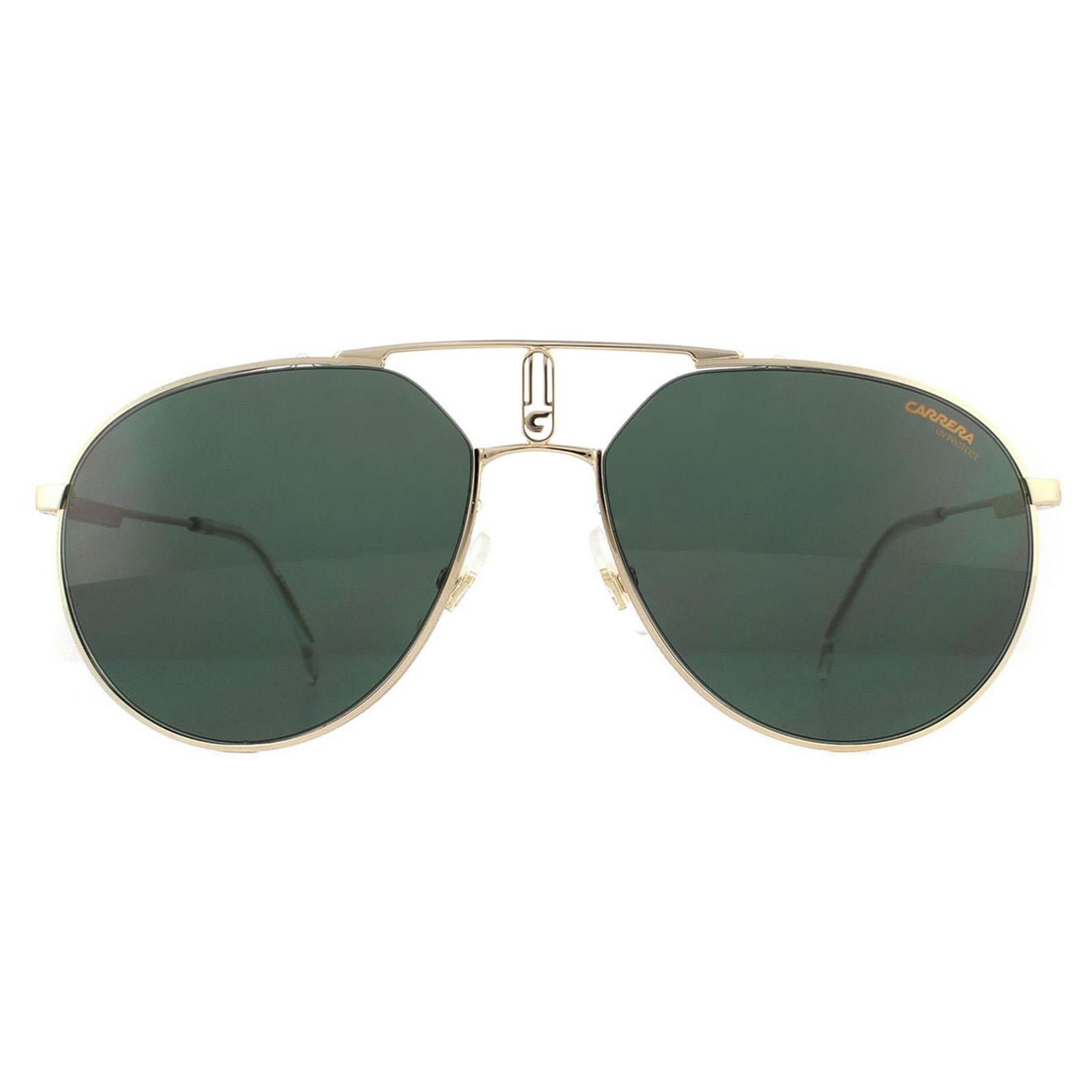 Carrera Aviator Gold Green Sunglasses