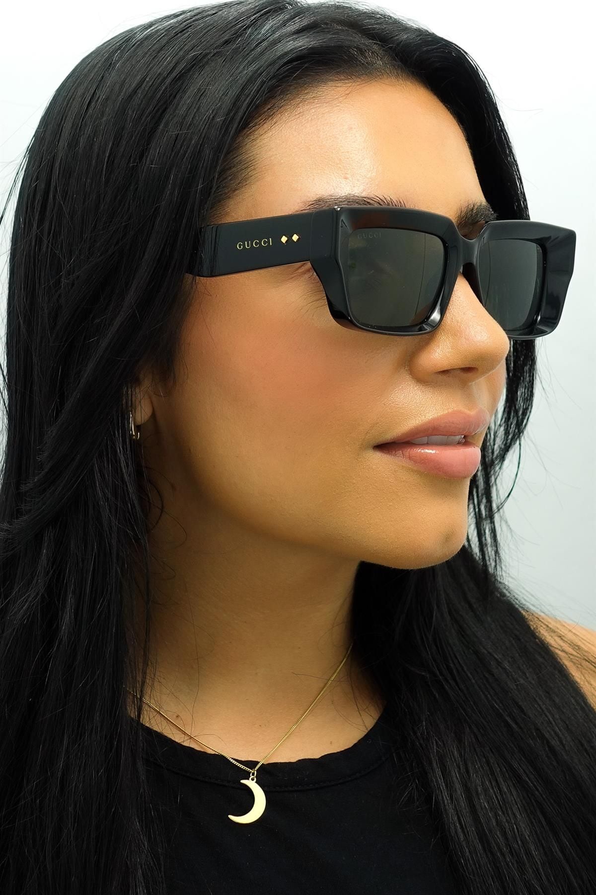 Gucci Rectangle Black Grey GG1529S image 1