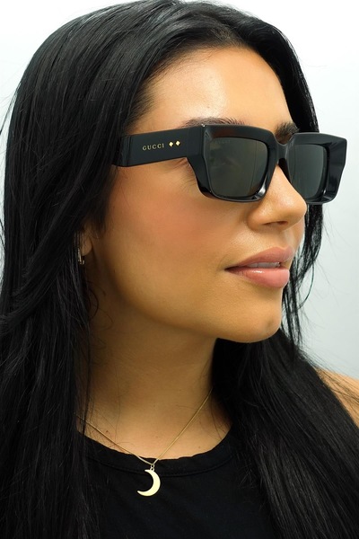 Gucci Rectangle Black Grey GG1529S