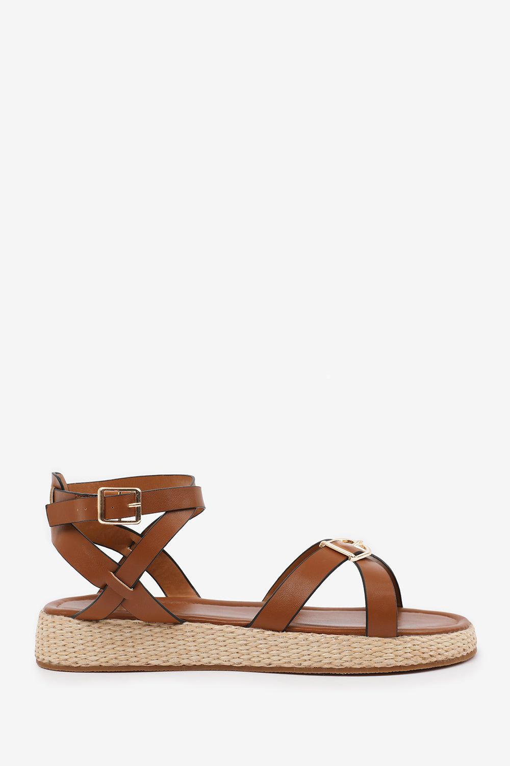 Where's That From 'Sofia' Wide Fit Cross Over Buckle Strap Sandals image 2