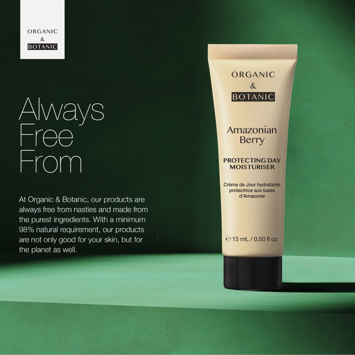 Organic & Botanic Amazonian Berry Day Moisturiser 15ml Duo Kit image 3