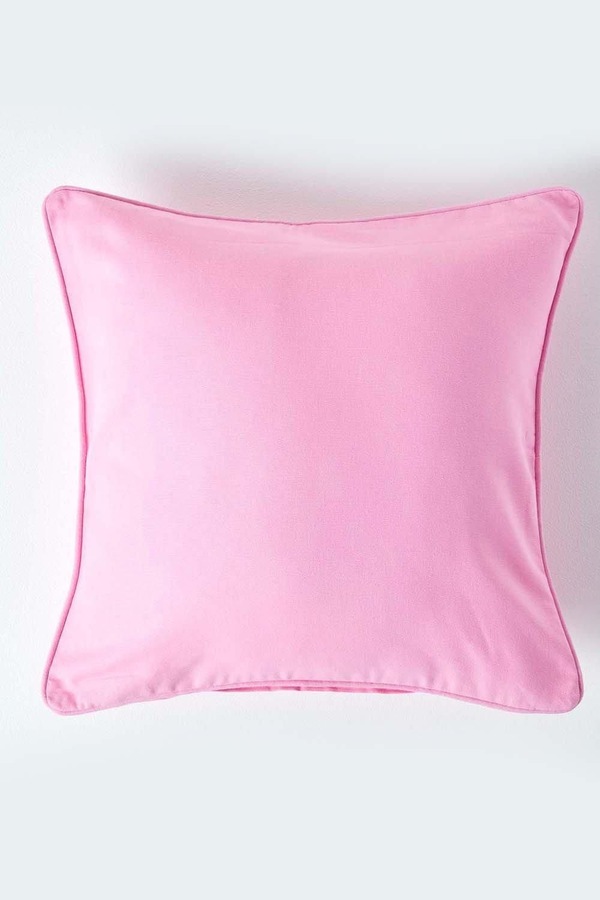 Homescapes Cotton Plain Cushion Cover