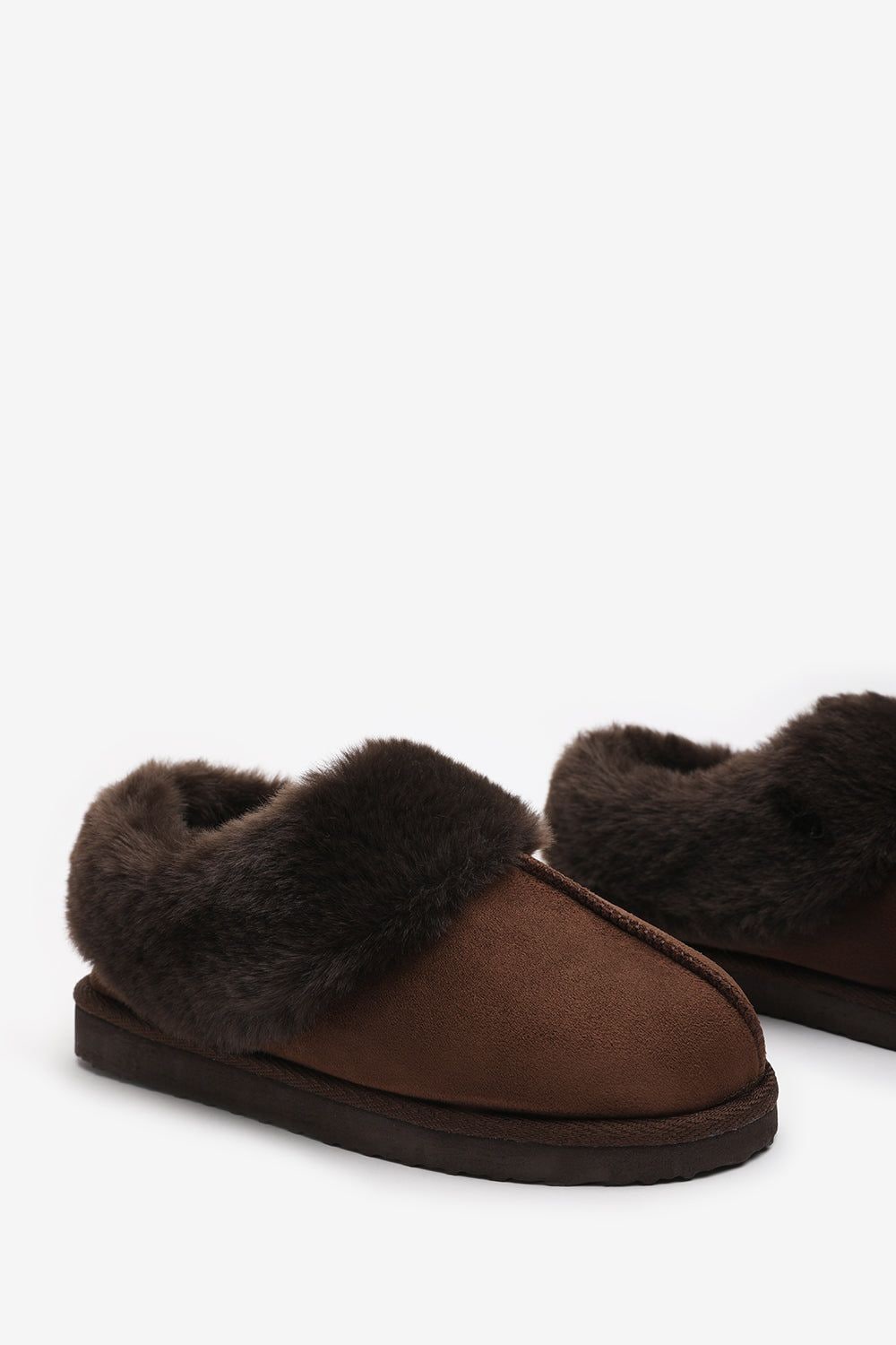 Where's That From 'Inaya' Mule Slippers with Faux Fur Collar Trim image 6