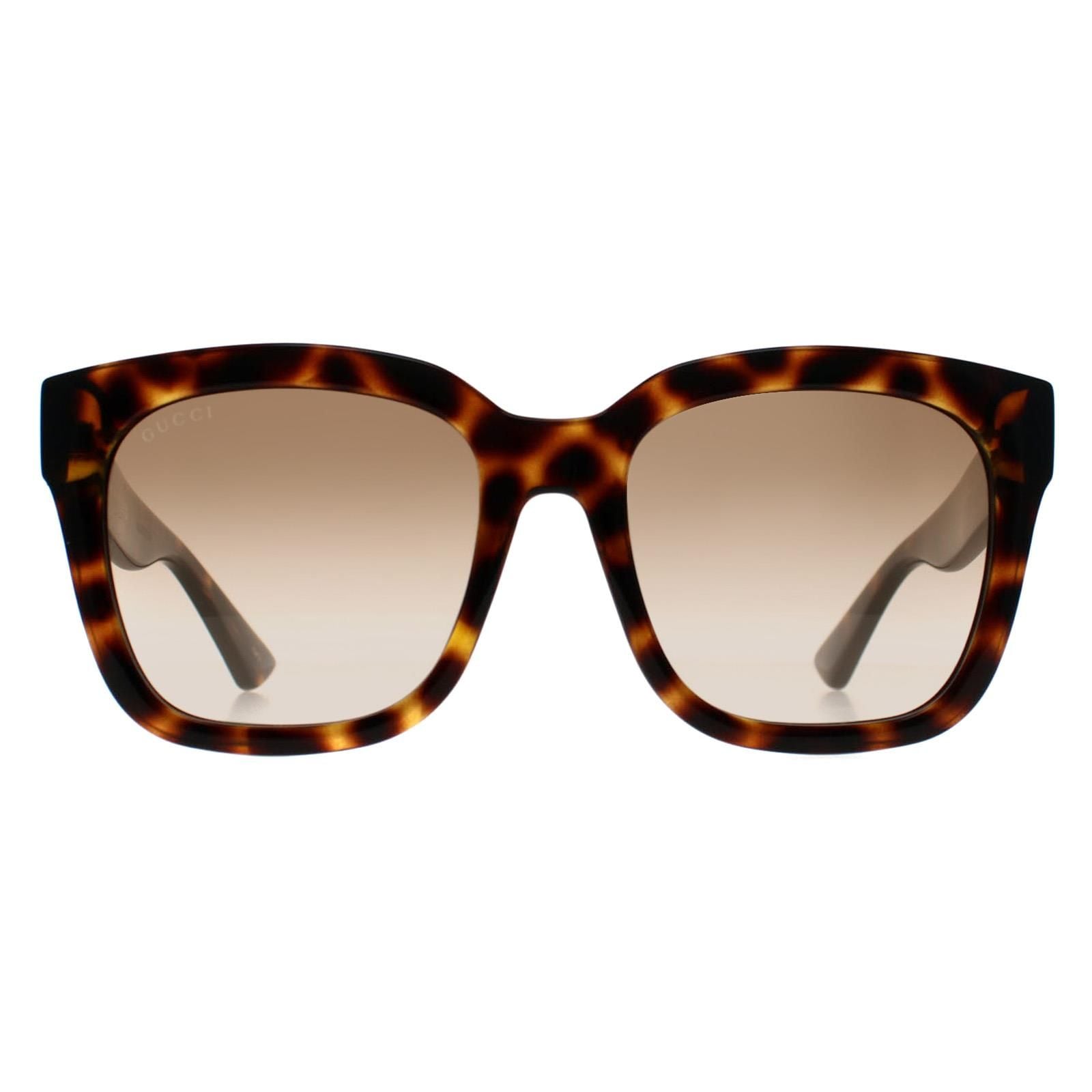 Gucci Square Shiny Spotted Havana Brown Gradient GG1338S image 1