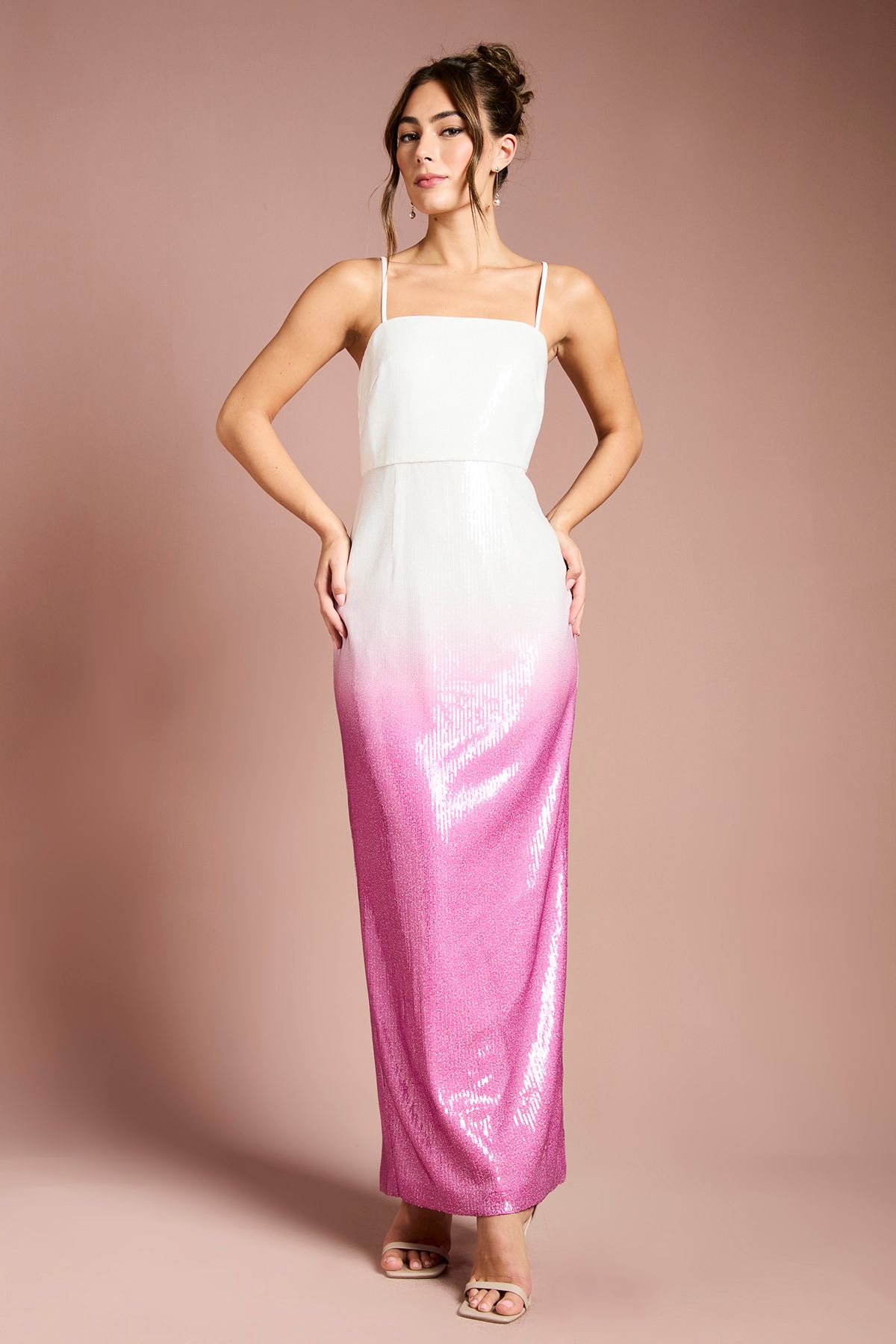 Coast Ombre Sequin Midaxi Dress Pink image 1