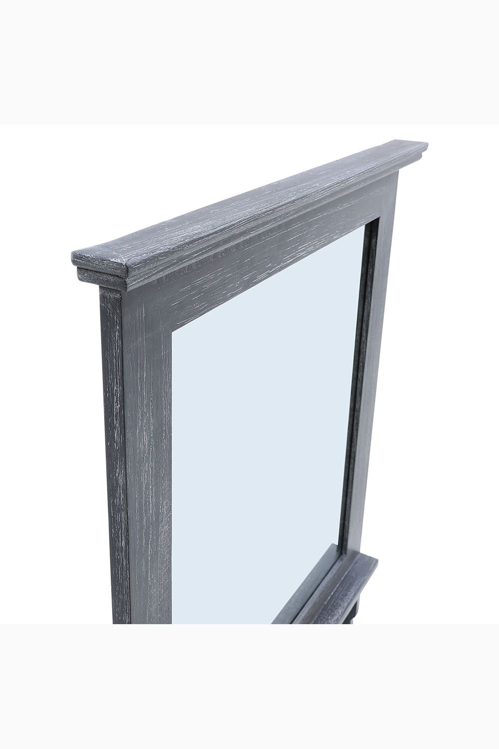 Living and Home 62cm W x 70cm H  Wood Grain Frame Wall Mirror with Hooks image 5