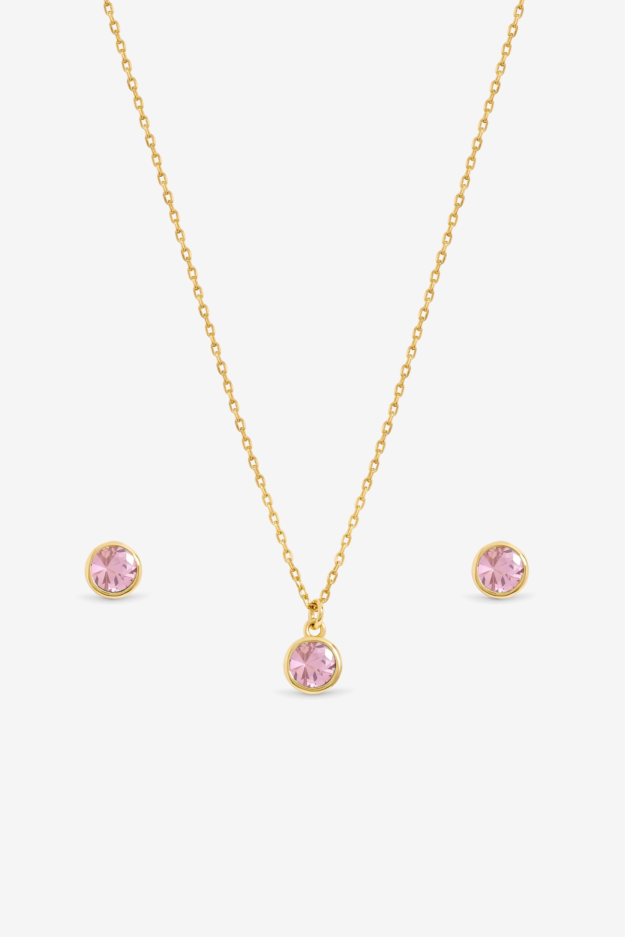 Jon Richard 14Ct Real Gold Plated Birthstone Bezel Set - October - Gift Boxed image 2