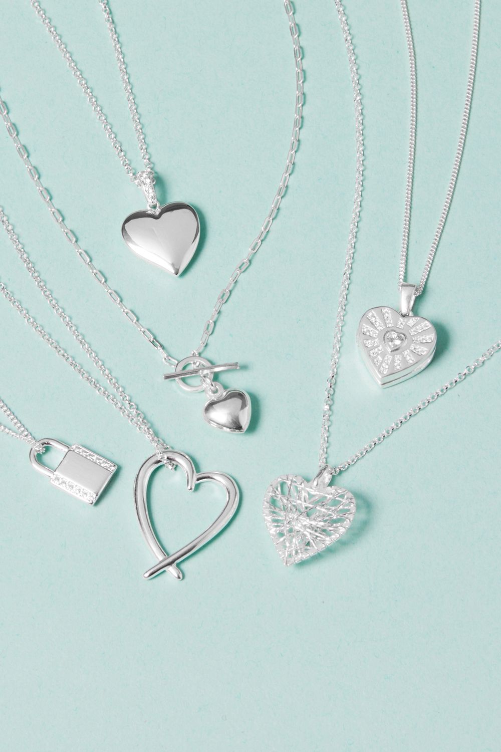 Simply Silver Sterling Silver 925 Open Heart Pendant Necklace image 3