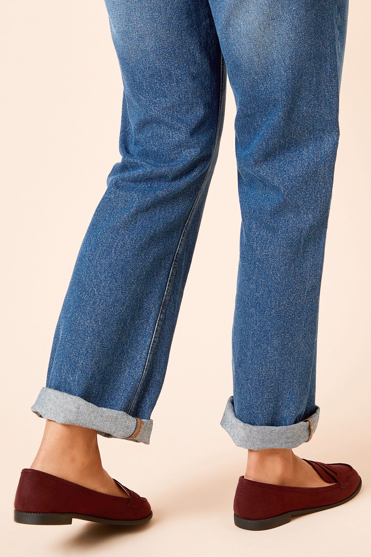 Dorothy Perkins Wide Fit Lara Penny Loafers Oxblood image 4