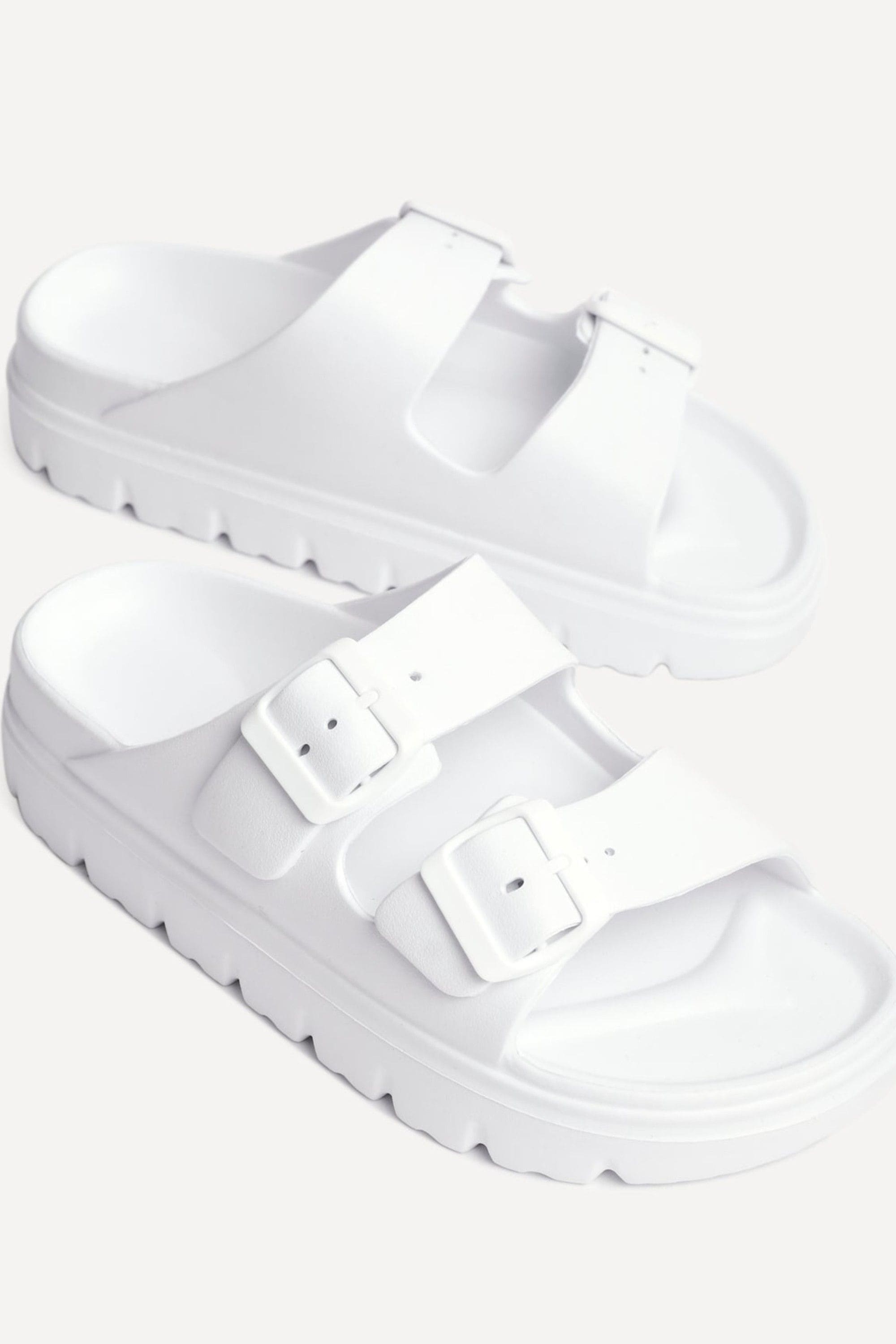 Linzi Sirocco White Platform Slider Sandals image 5