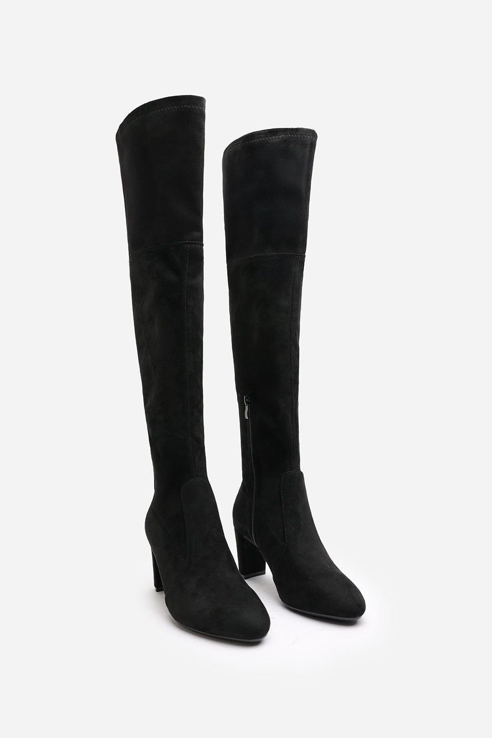 Where's That From 'Sonya' Suede Block Heel Over The Knee Boots image 4