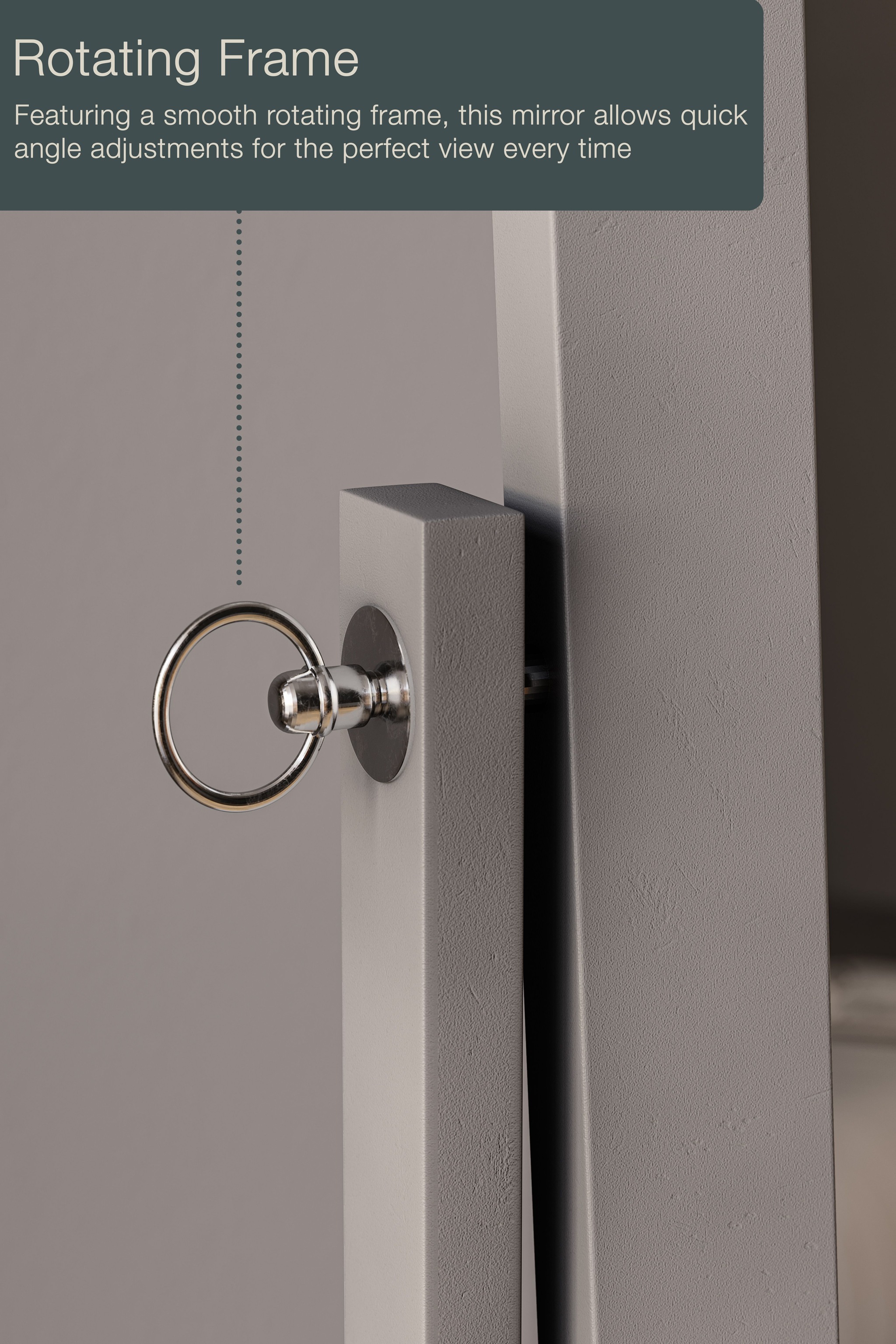 Home Discount Vida Designs Nishano Rectangle Cheval Mirror Full Length Rotating Frame image 4