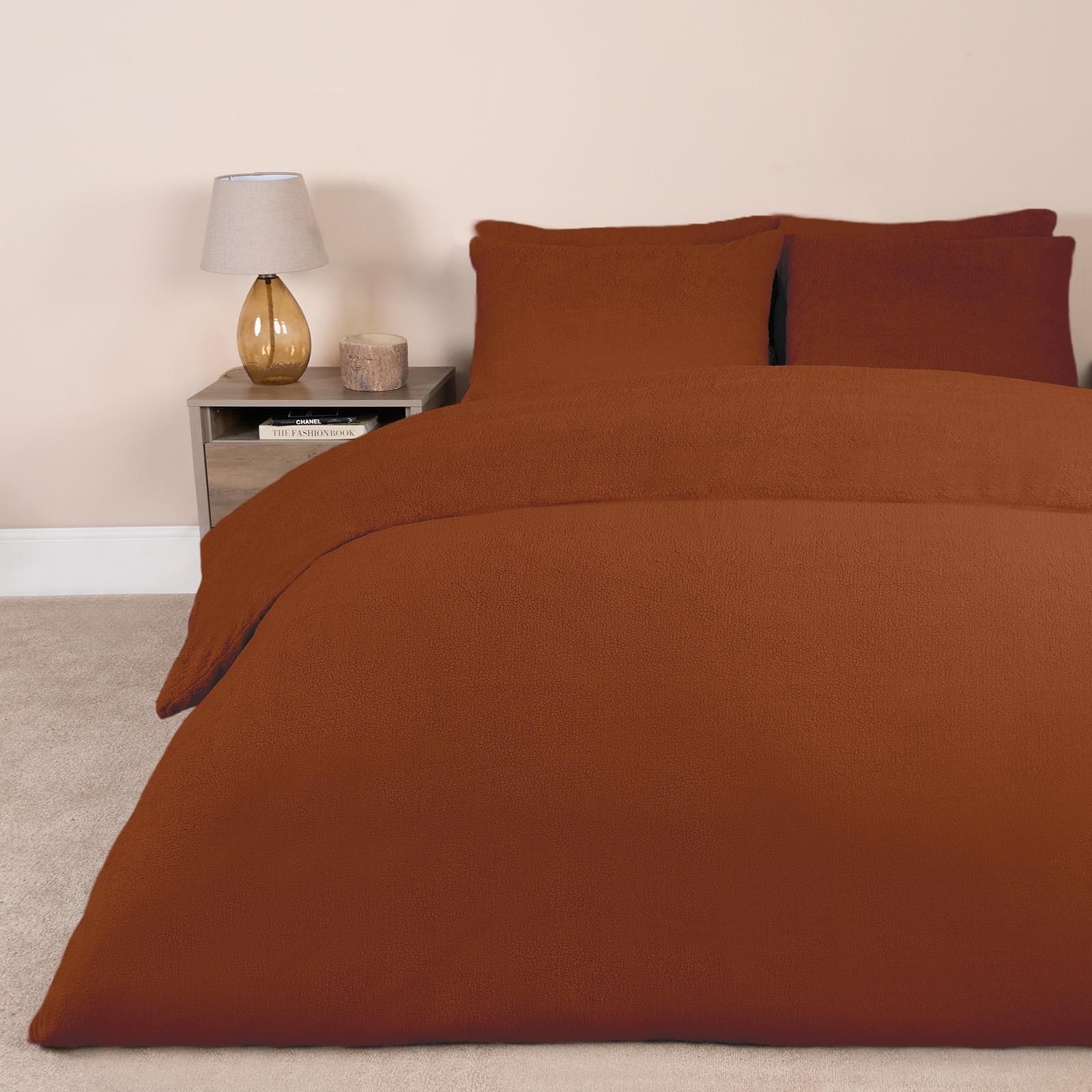 OHS Thermal Soft Teddy Fleece Duvet Cover Bedding Set