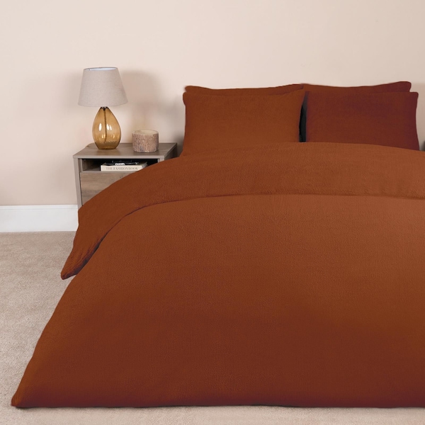 OHS Thermal Soft Teddy Fleece Duvet Cover Bedding Set