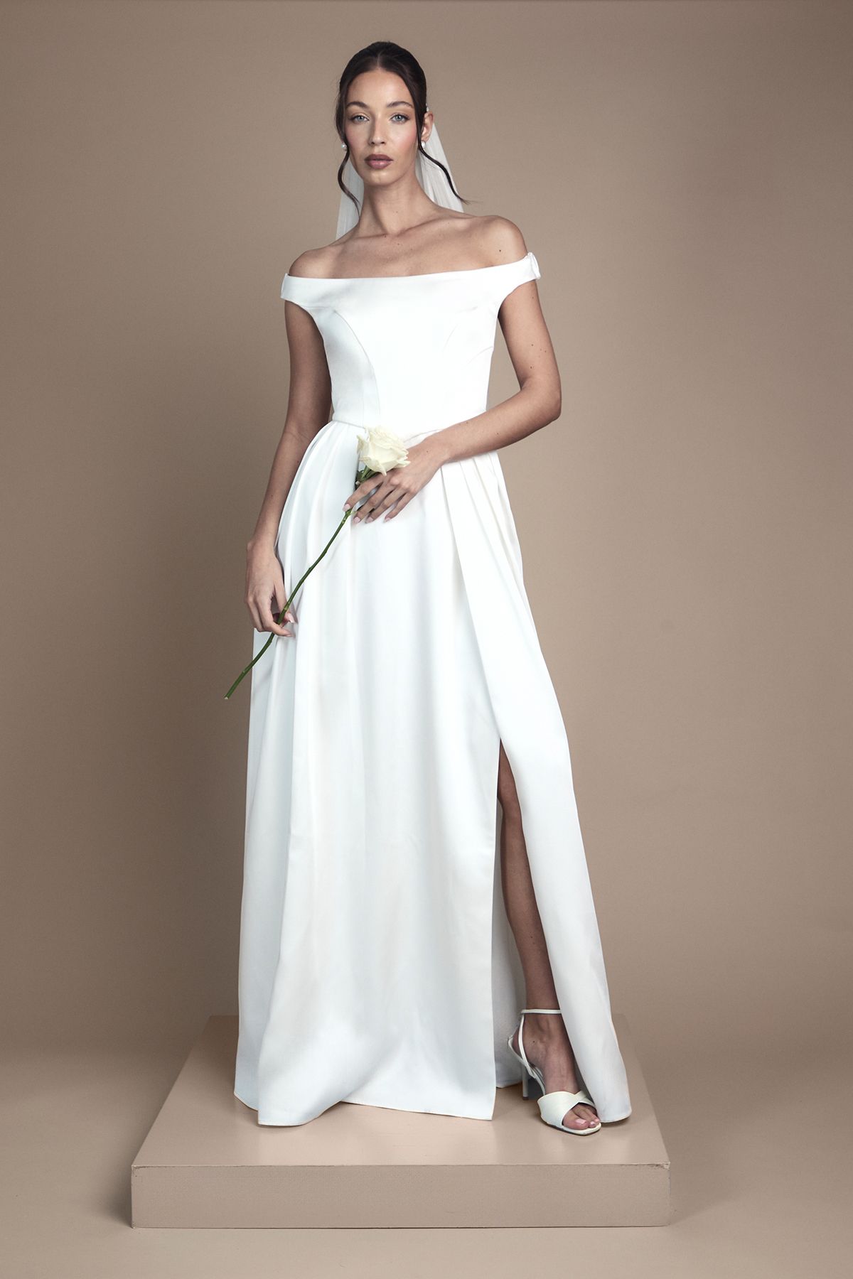 Coast Sleevless Bandeau Wrap Skirt Maxi Wedding Dress Ivory image 1