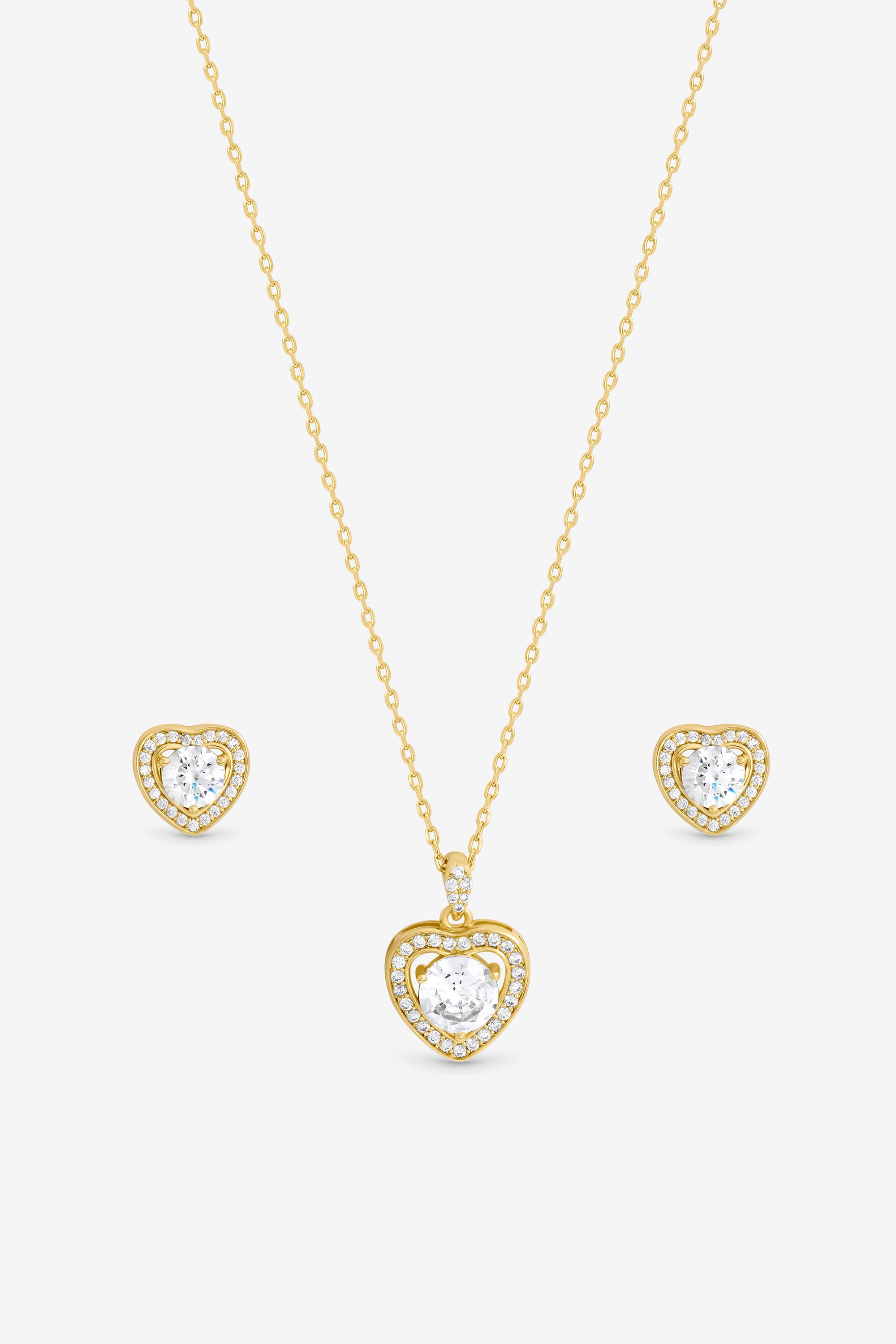 Inicio 14Ct Real Gold Plated Heart Set - Gift Box image 2