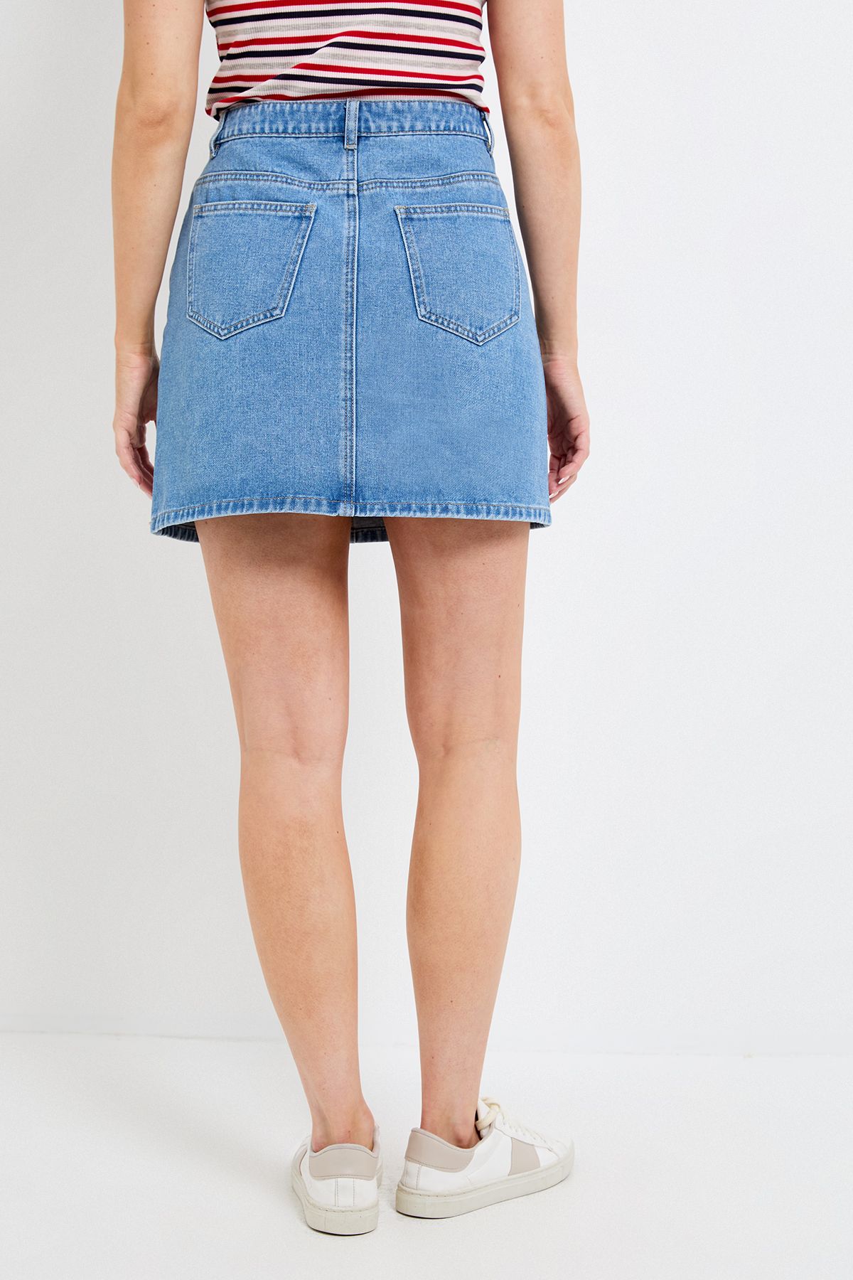 Dorothy Perkins Denim Mini Skirt Light Wash image 3