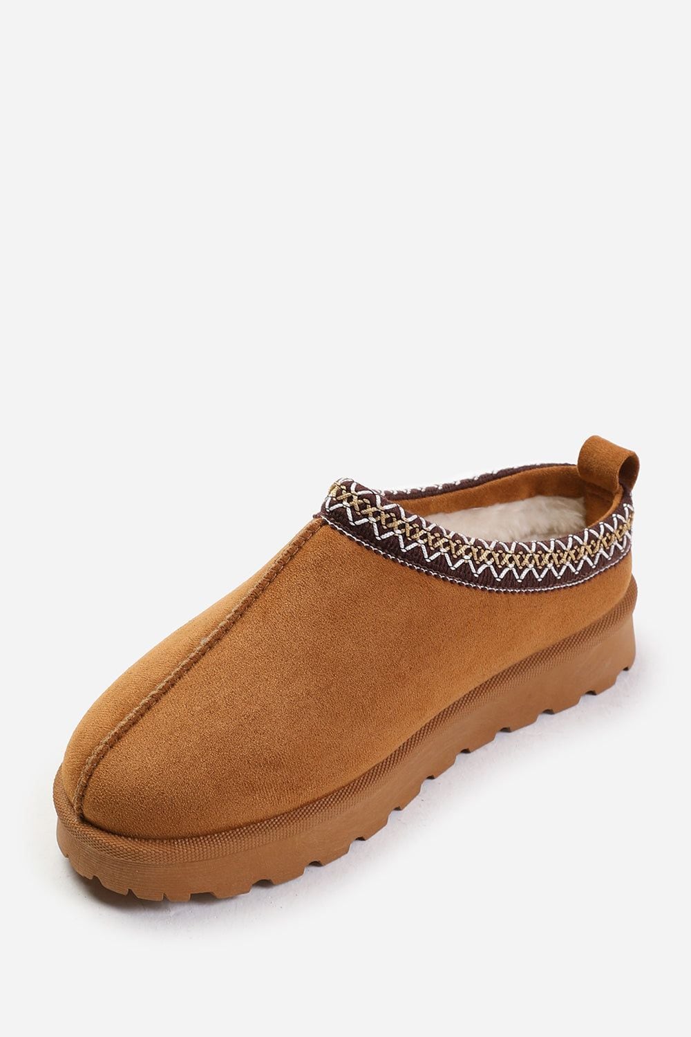 Where's That From 'Oak' Aztec Detail Faux Fur Lining Mini Boots image 3