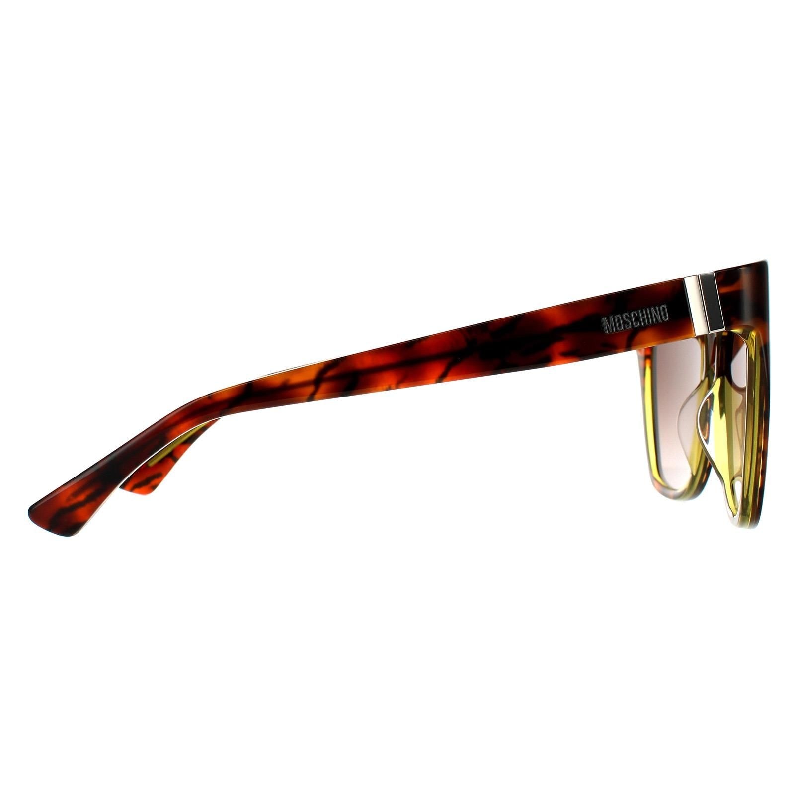 Moschino Square Havana Yellow Brown Gradient Sunglasses image 4