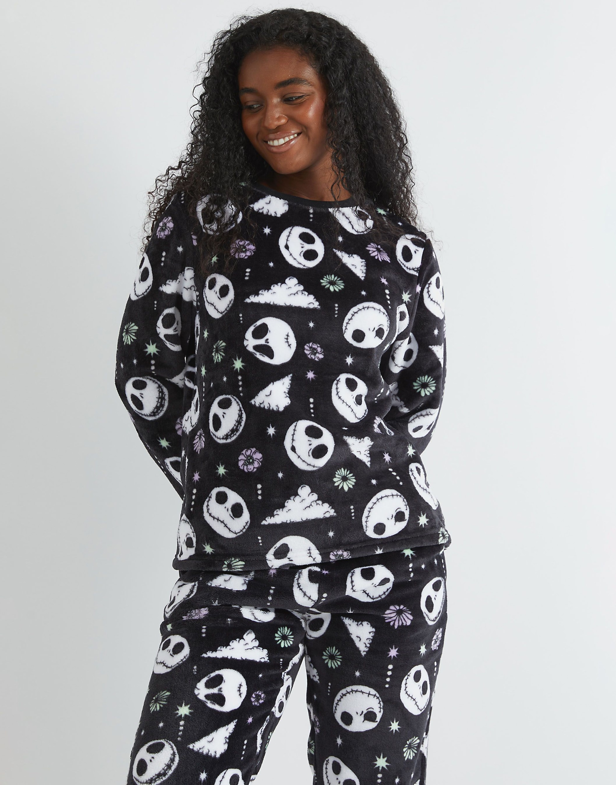 SKINNYDIP Nightmare Before Christmas Jack Skellington Fleece Pyjama Set image 1