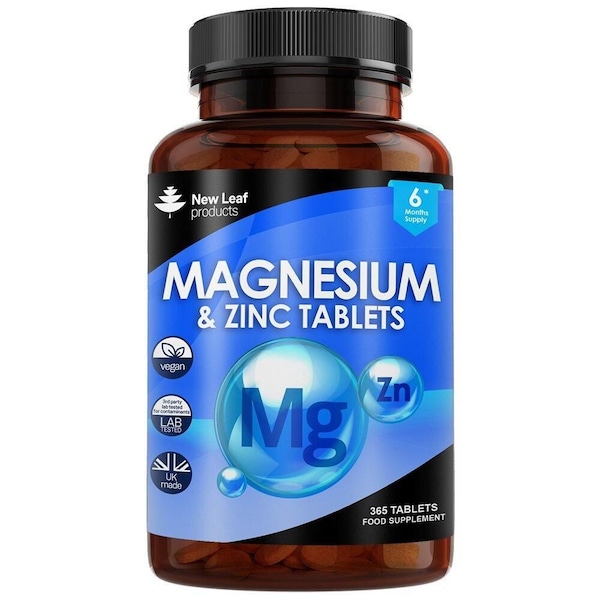 New leaf health Magnesium Supplements with Zinc 365 Tablets – Bones, Muscle