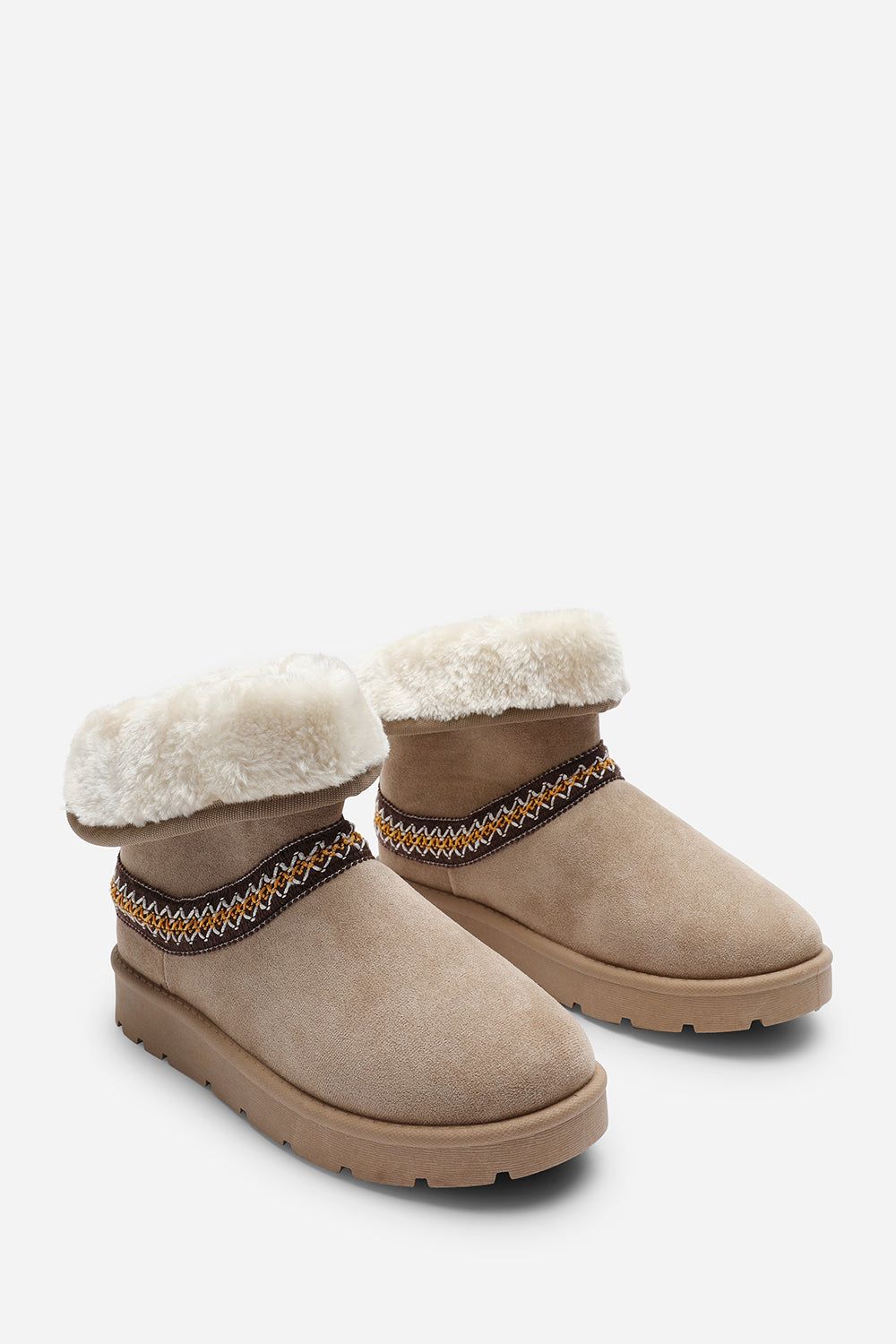 Where's That From 'Flora' Suede Flat Slippers with Embroidered Trim Detail image 6