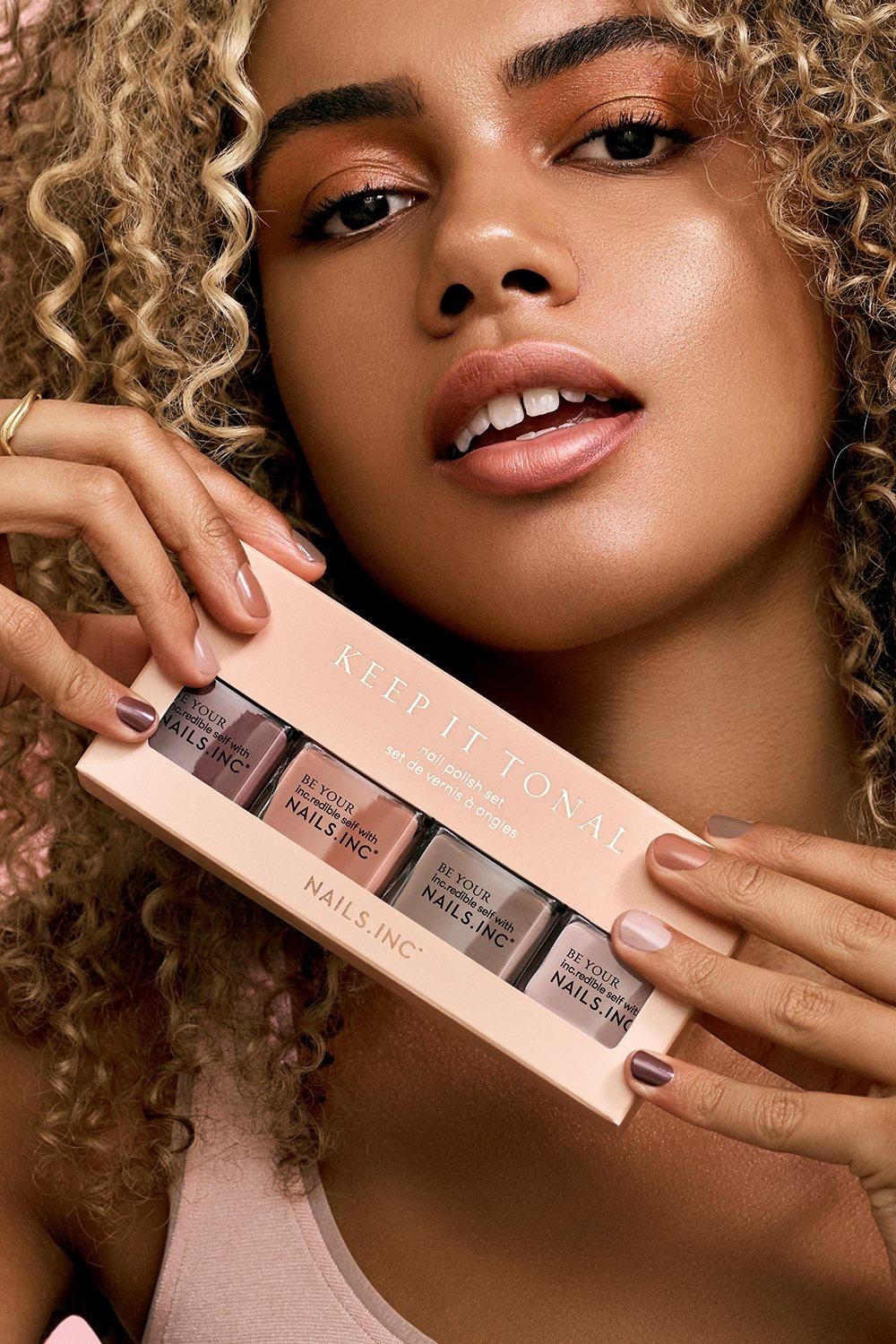 Nails Inc Keep It Tonal Nail Polish Quad Gift Set (Worth £44!) Multi image 6