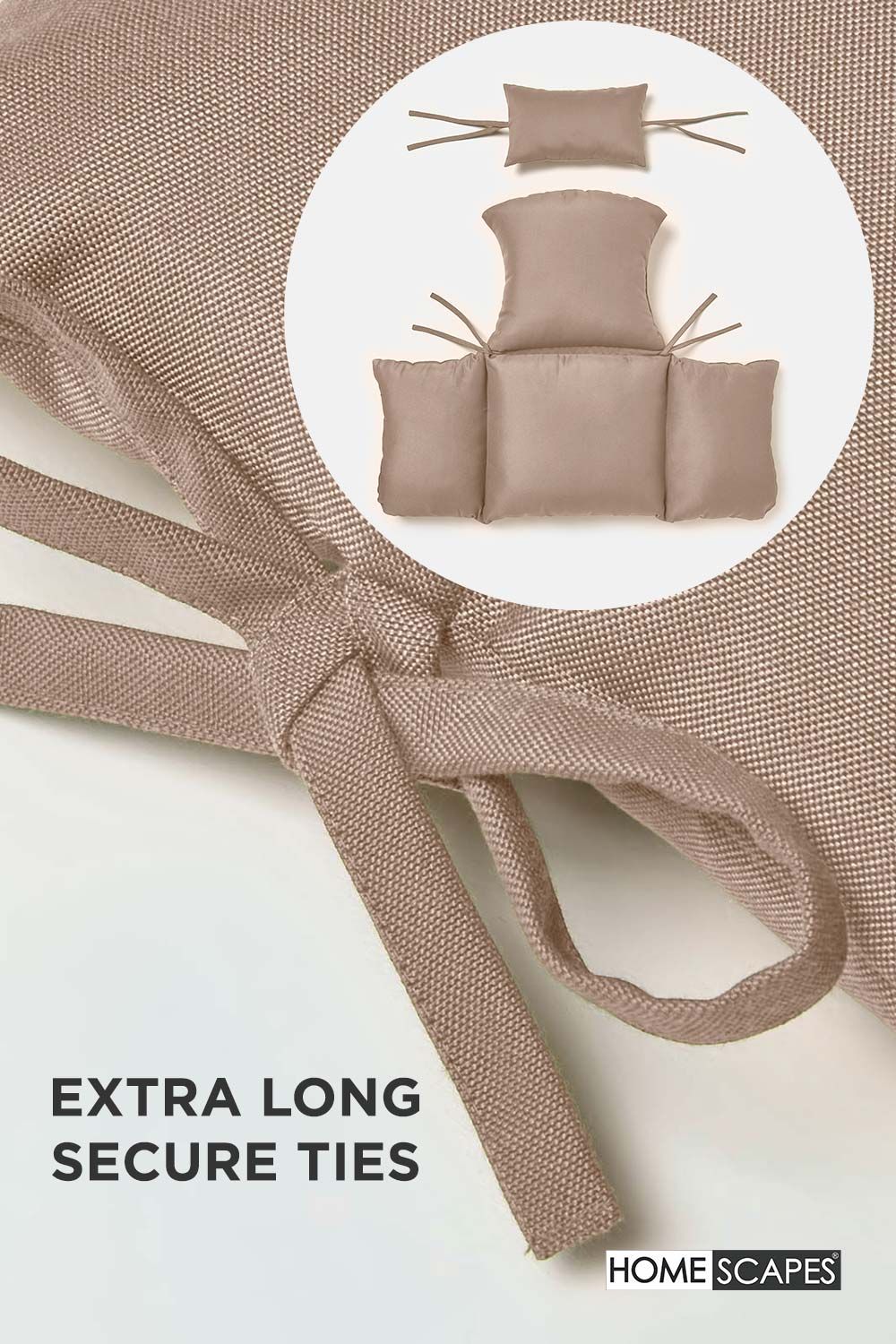 Homescapes Luxury Soft Waterproof Egg Chair Cushion Swing Chair Garden Seat image 6