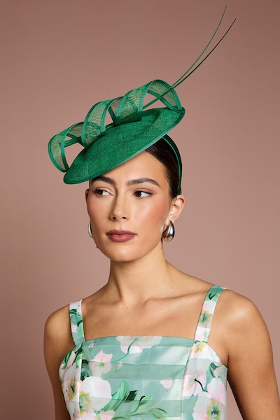 Coast Twist Loop And Quill Fascinator Green