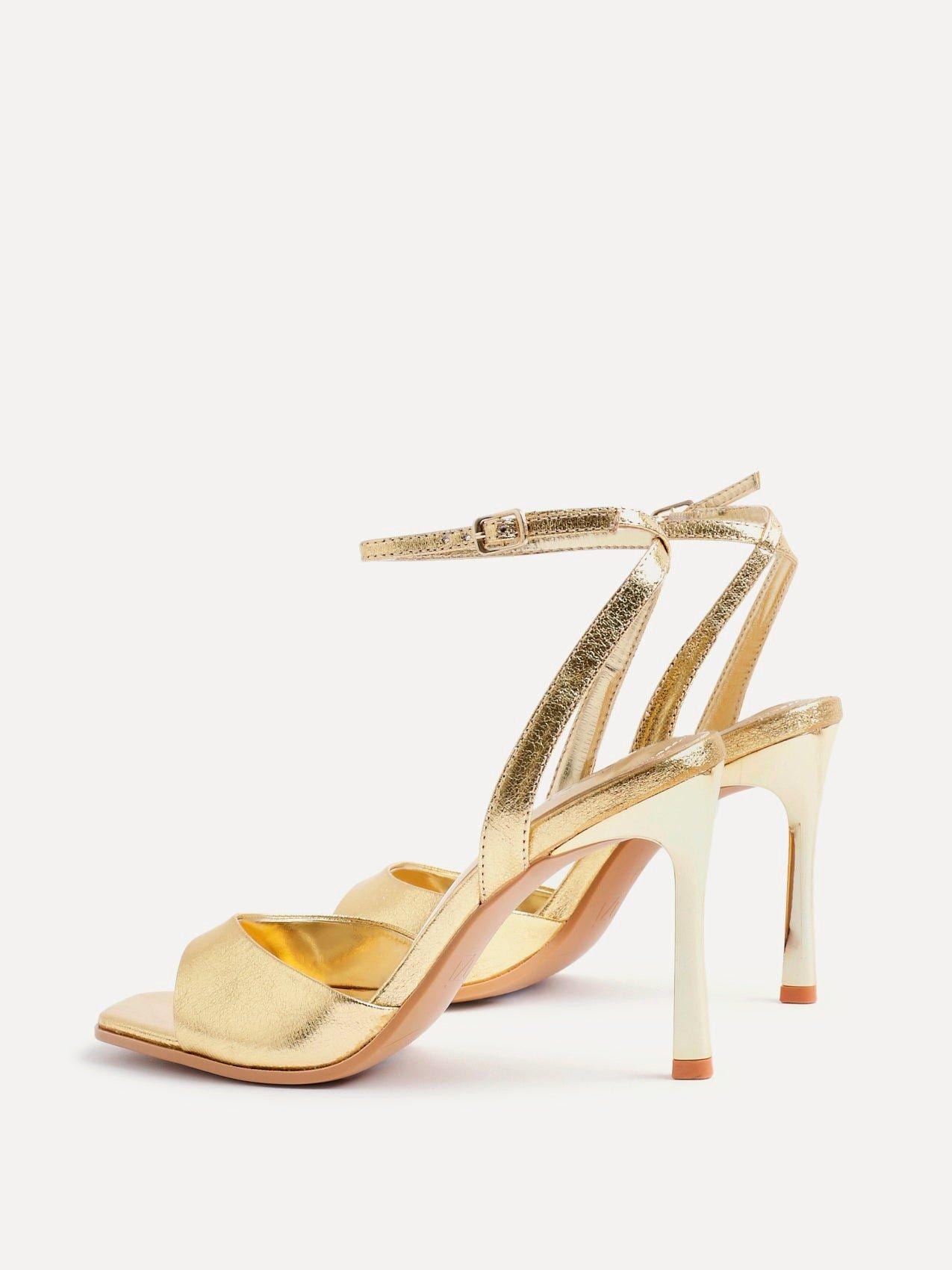 Linzi Jazz Gold Faux Leather Stiletto High Heels image 5