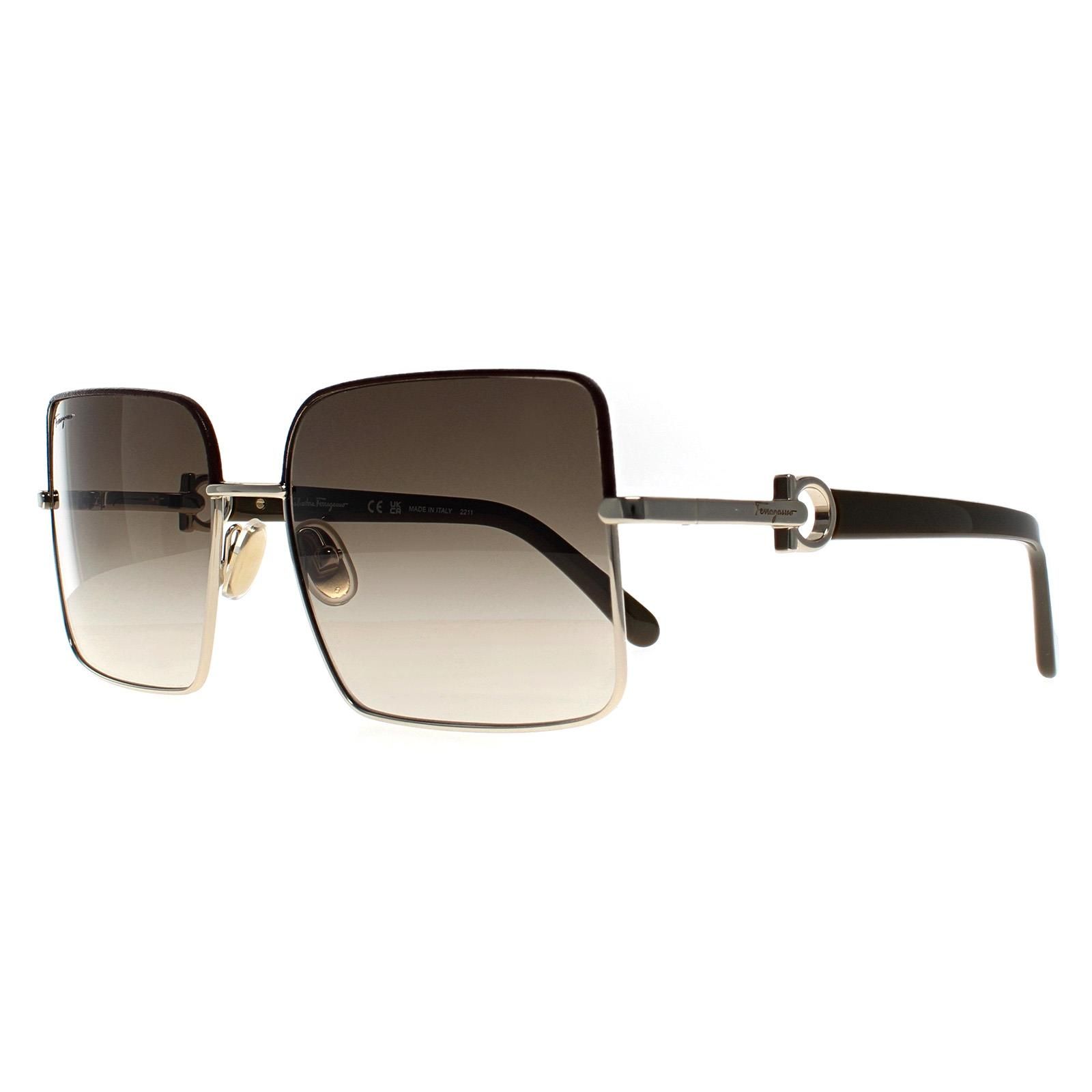 Salvatore Ferragamo Square Gold Brown Gradient SF302SL image 2