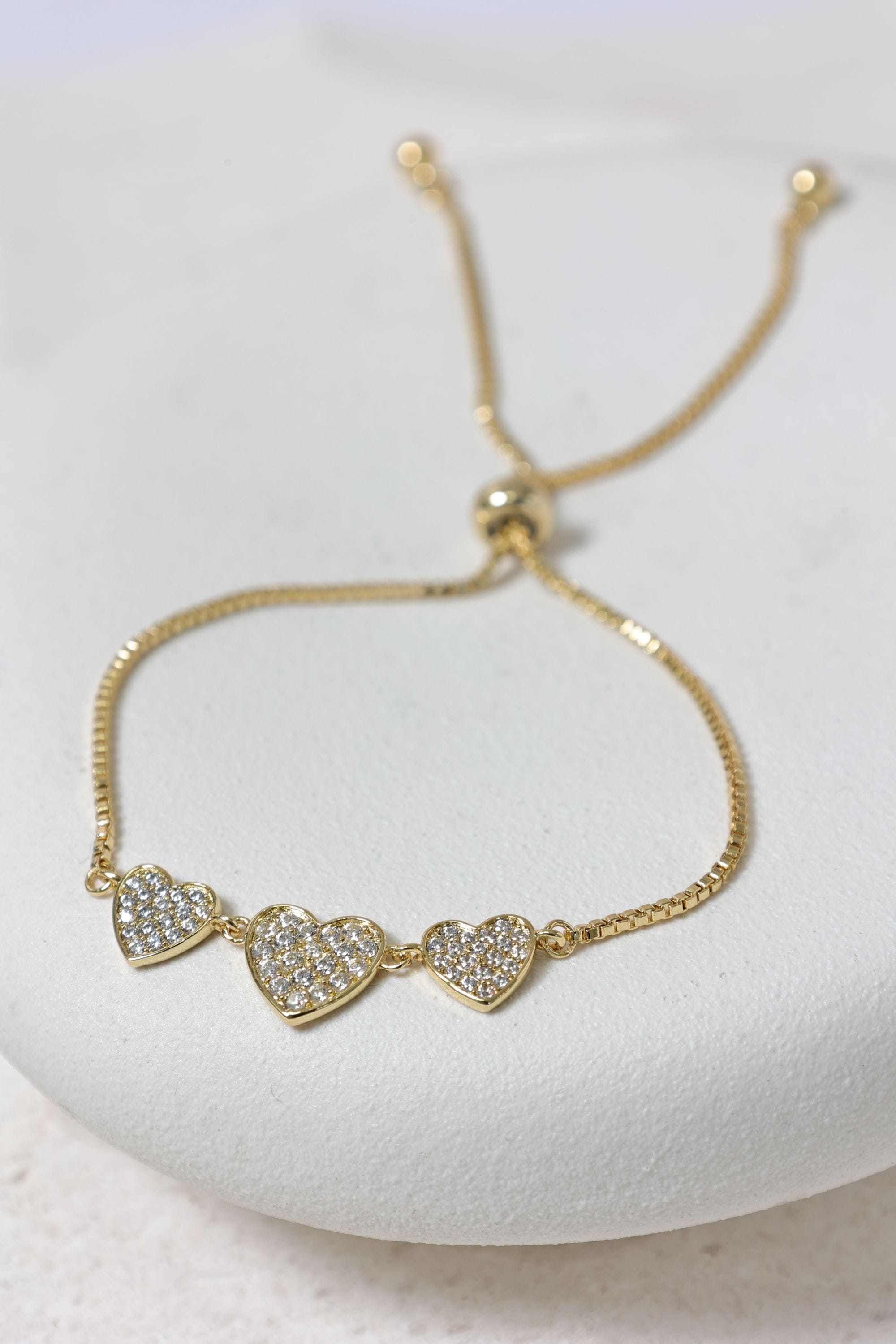 Jon Richard 18K Gold Plated Micro Pave Heart Bracelet image 3