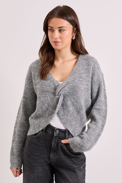 Dorothy Perkins Wrap Front Cardigan Grey Marl
