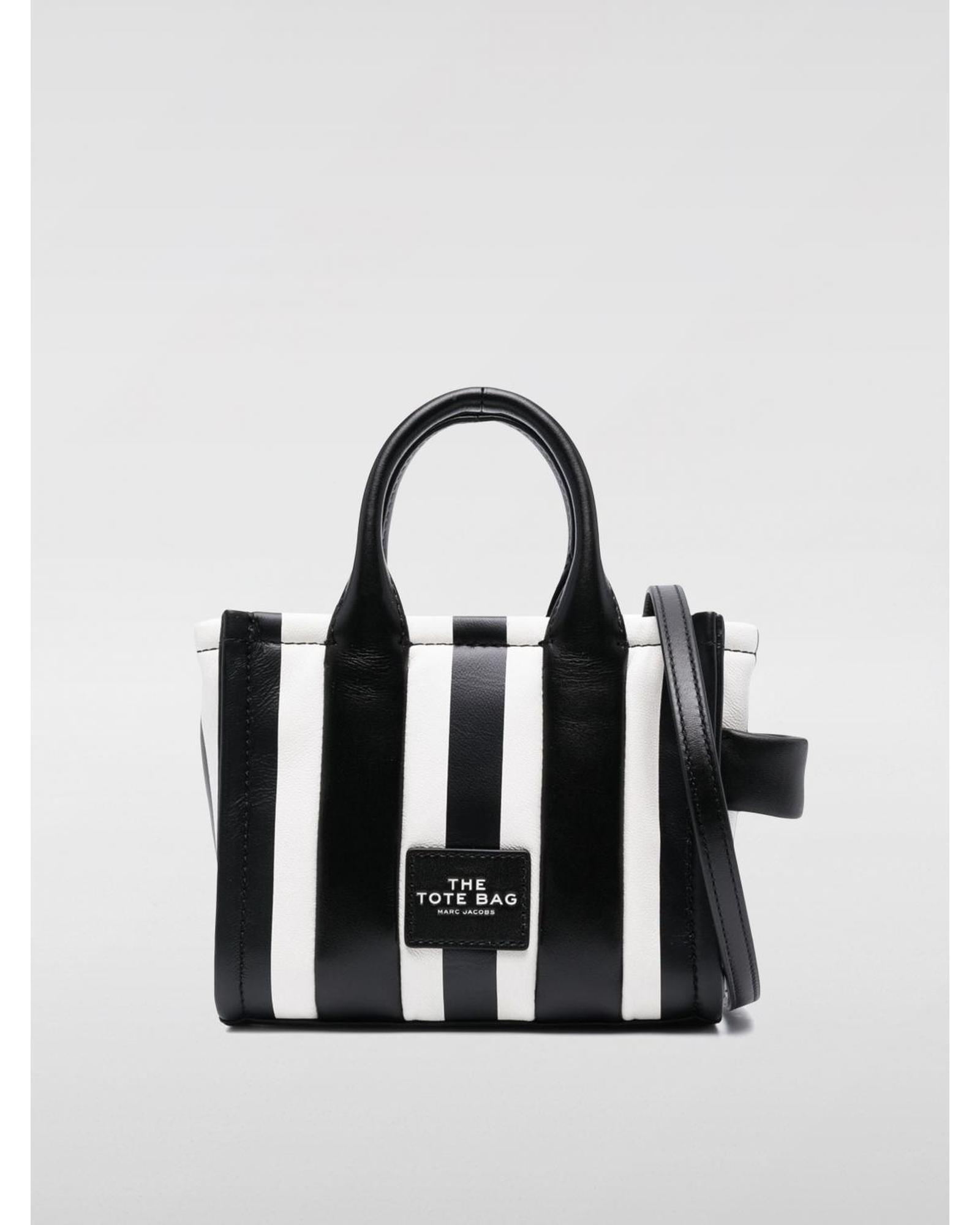 Marc Jacobs Mini Stripe Tote Bag Wo - Black Clutch Bags