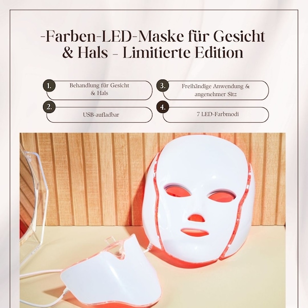 Erth Skin London Face & Neck LED Mask - 7 Colour Limited Edition