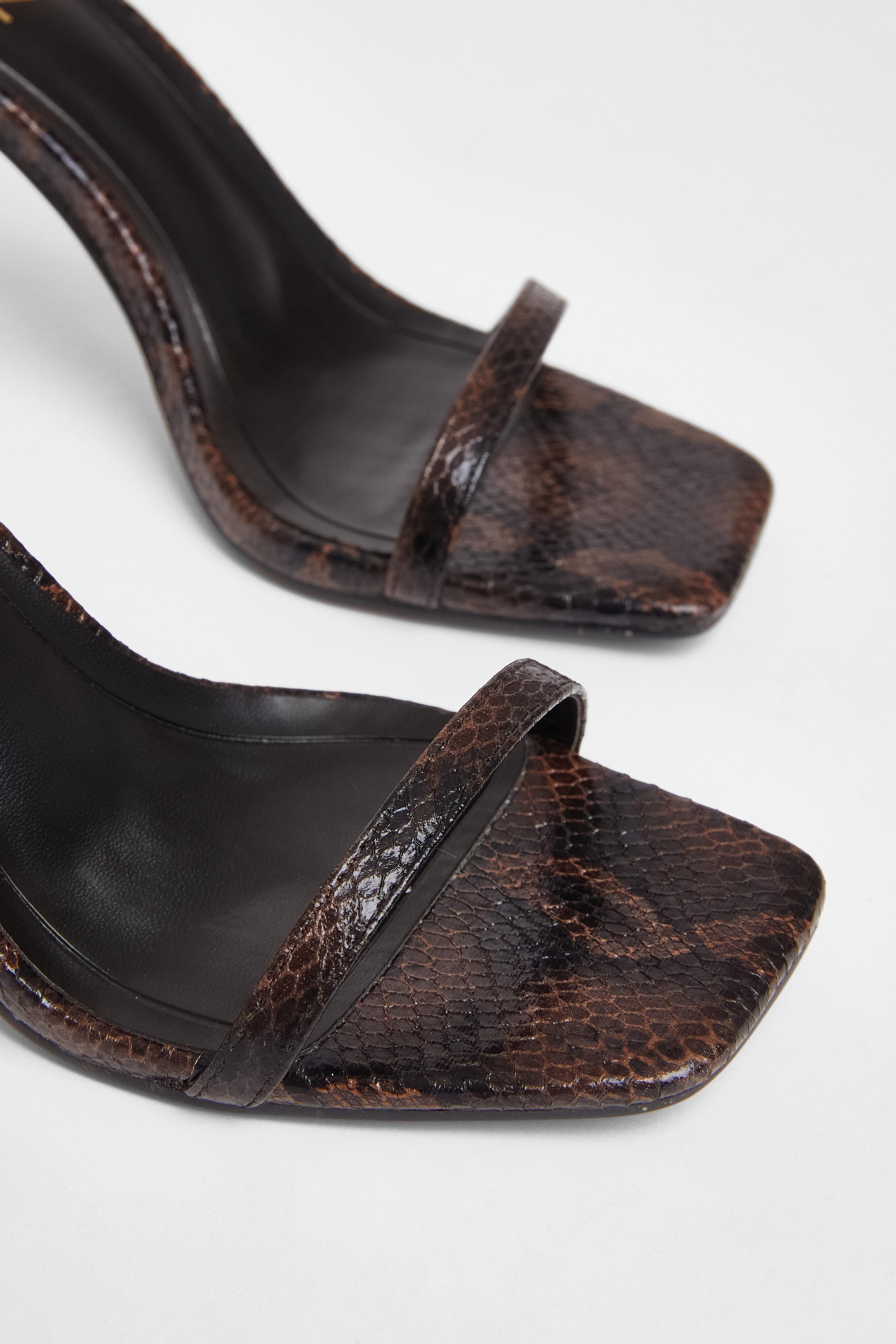 Quiz Multi Snake Print Barely There Heels image 4